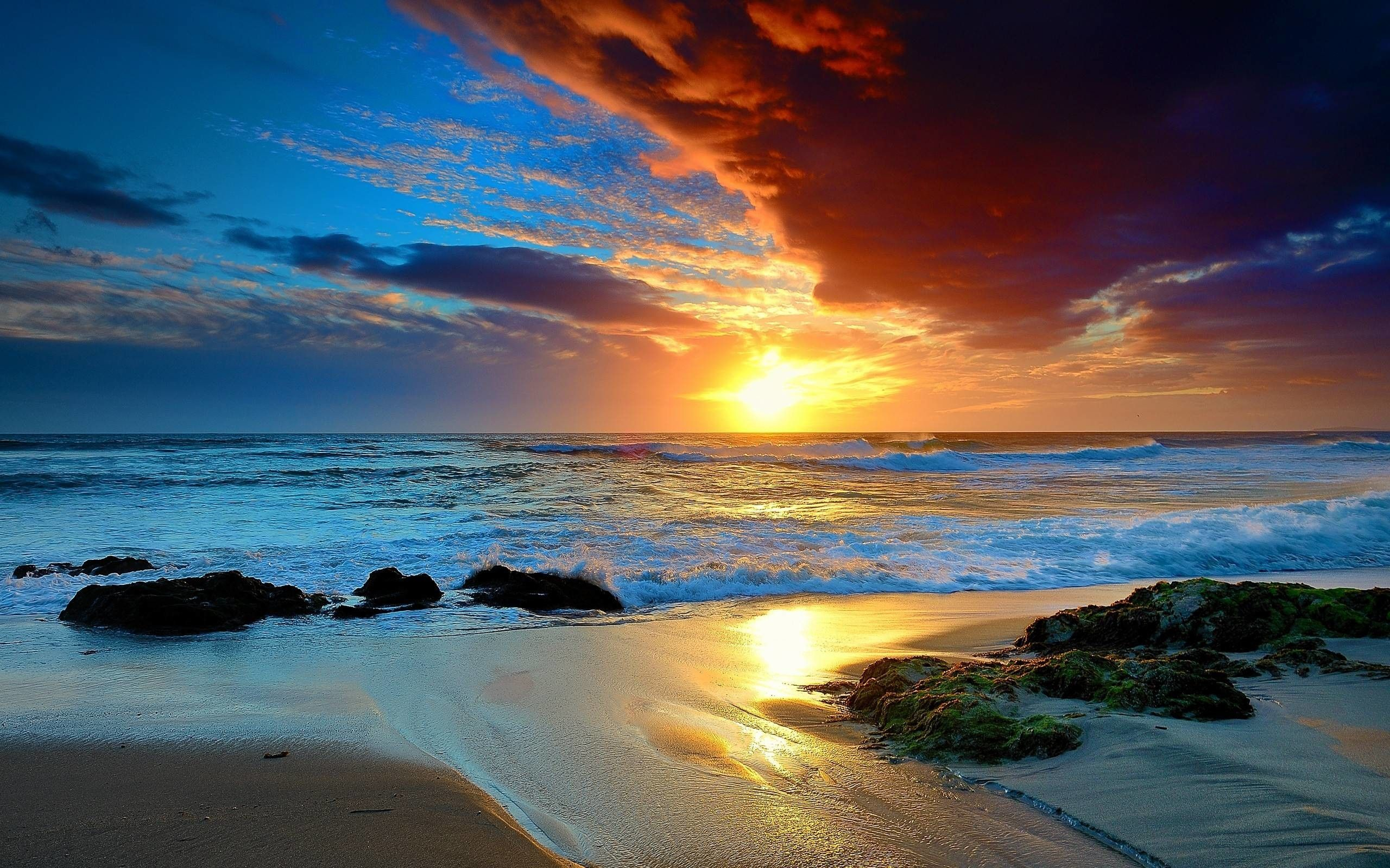 2560x1600 Beach Sunset Desktop Wallpapers