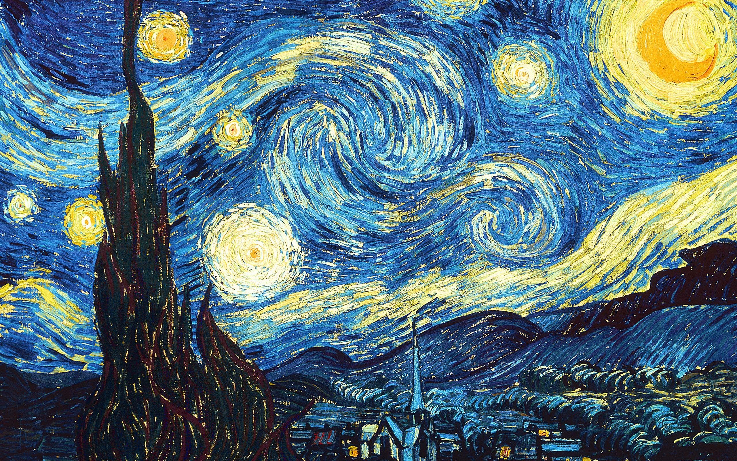 2560x1600 Vincent Van Gogh the Starry Night Desktop Wallpapers Top Free Vincent Van Gogh the Starry Night Desktop Backgrounds