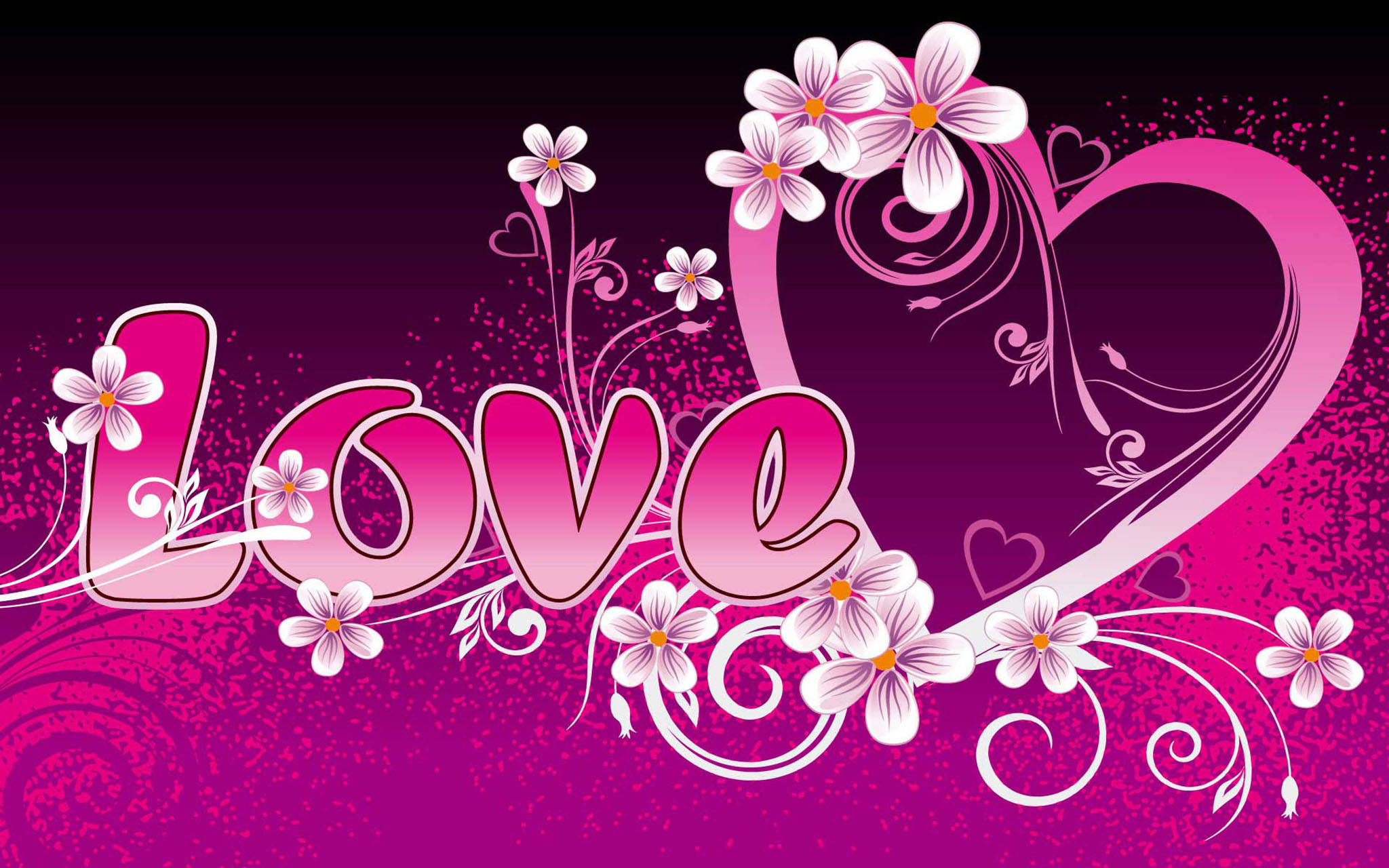 2048x1280 Download Cute Pink Love Art Wallpaper