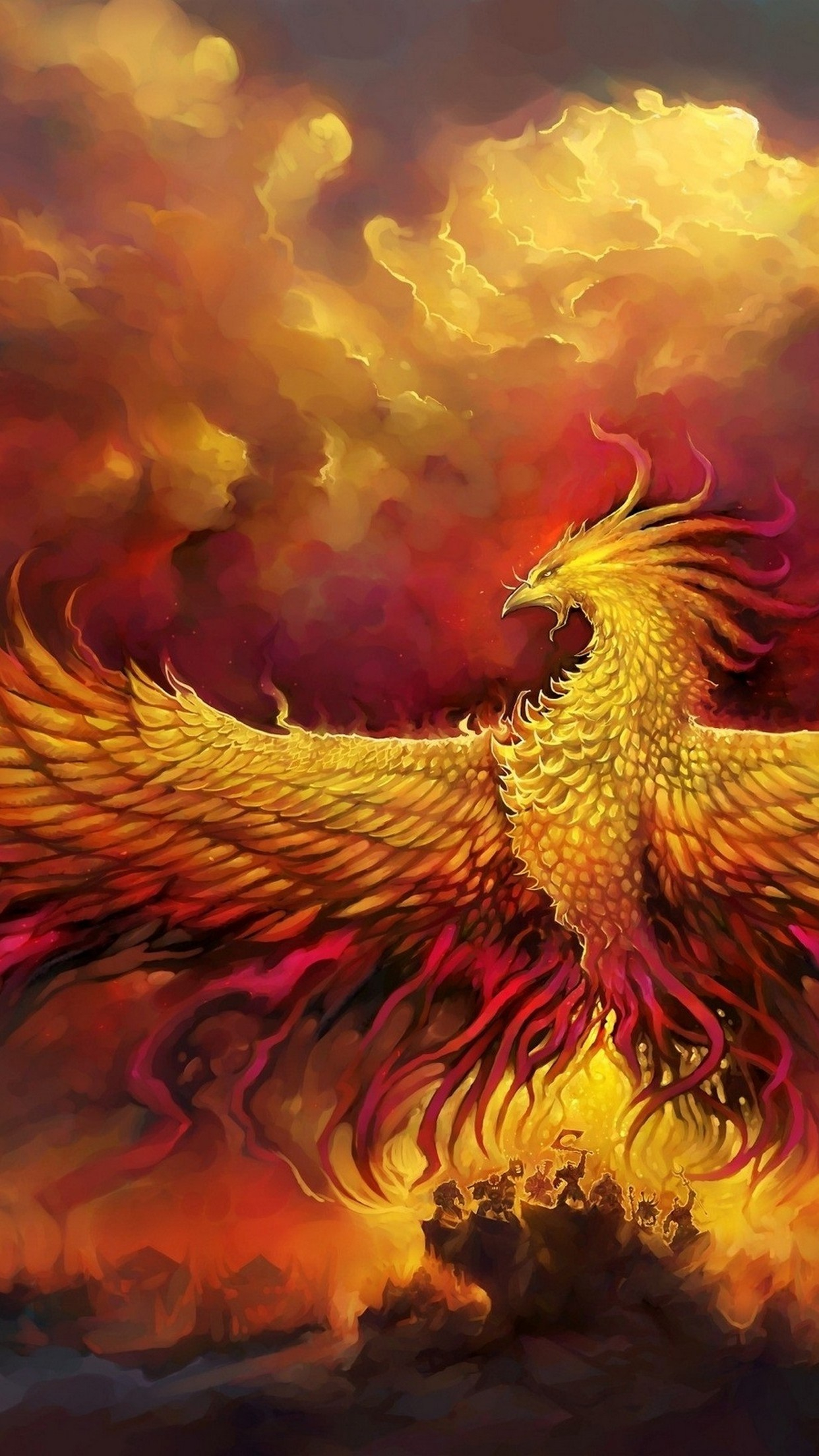 1242x2208 Phoenix Wings Wallpaper for iPhone 11, Pro Max, X, 8, 7, 6 Free Download on 3Wallpapers