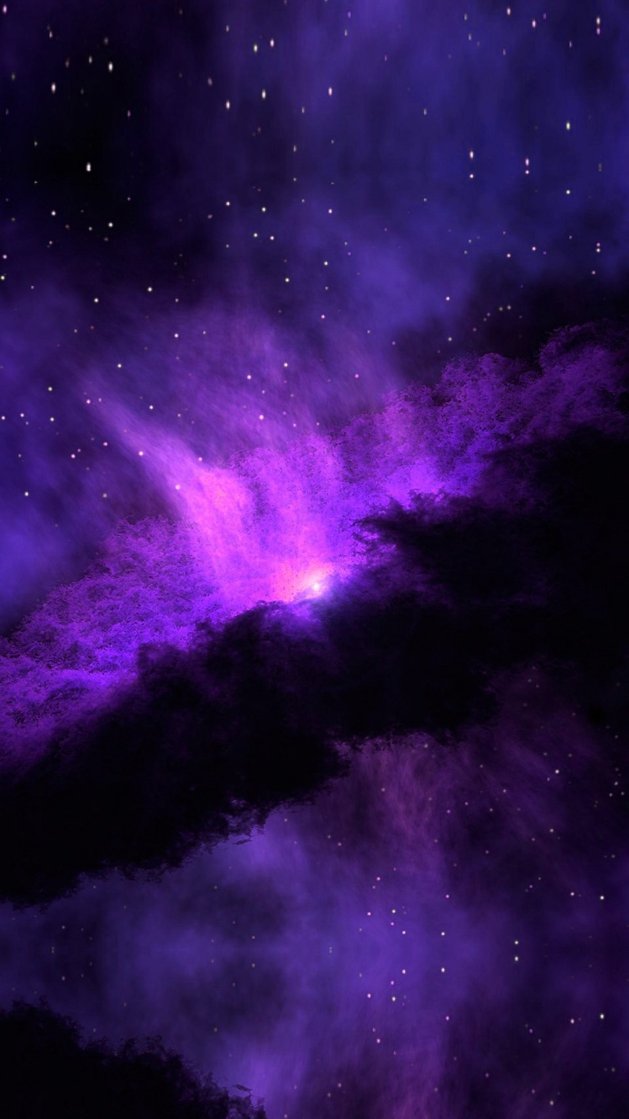 1242x2208 | iPhone X wallpaper | nc48-space-blue-purple-nebula-starawesome