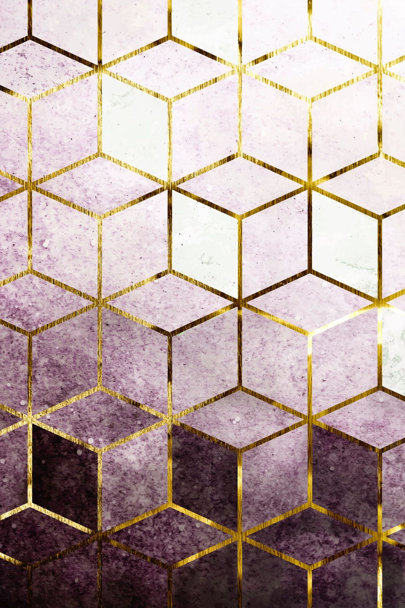 1400x2100 Abstract purple cubic patterned background vector | free image by / fon #vector #vectoart #di&acirc;&#128;&brvbar; | Geometric background, Hexagon wallpaper, Geometric art