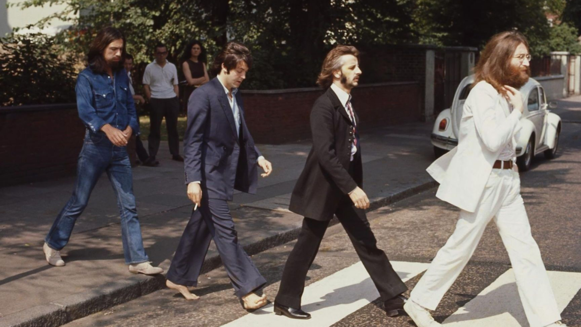 1920x1080 The Beatles, Paul McCartney, John Lennon, George Harrison, Ringo Starr, musician, walking, Abbey Road, crosswalk, band | Wallpaper