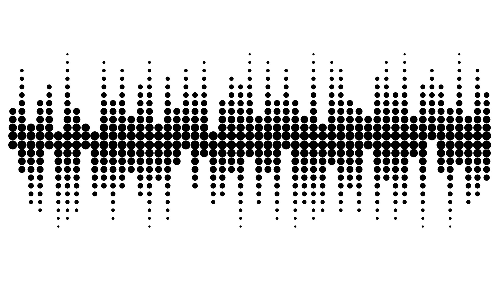 1920x1080 Black circles sound wave wallpaper. Black dotted graphical frequency backgrounds. 5226598 Vector Art