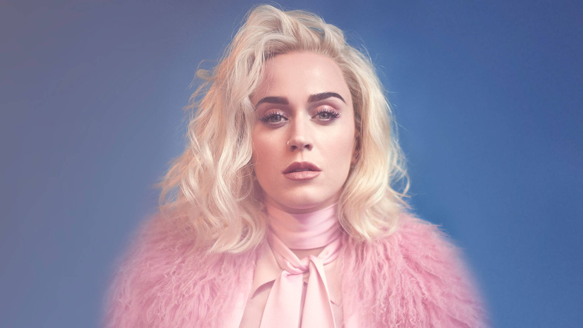 1920x1080 Download Alluring Katy Perry In Pink Fur Coat Wallpaper