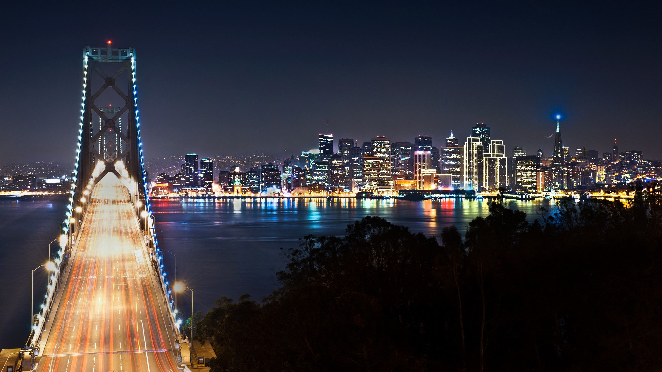 2560x1440 San Francisco city at night | San francisco at night, San francisco skyline, San francisco wallpaper