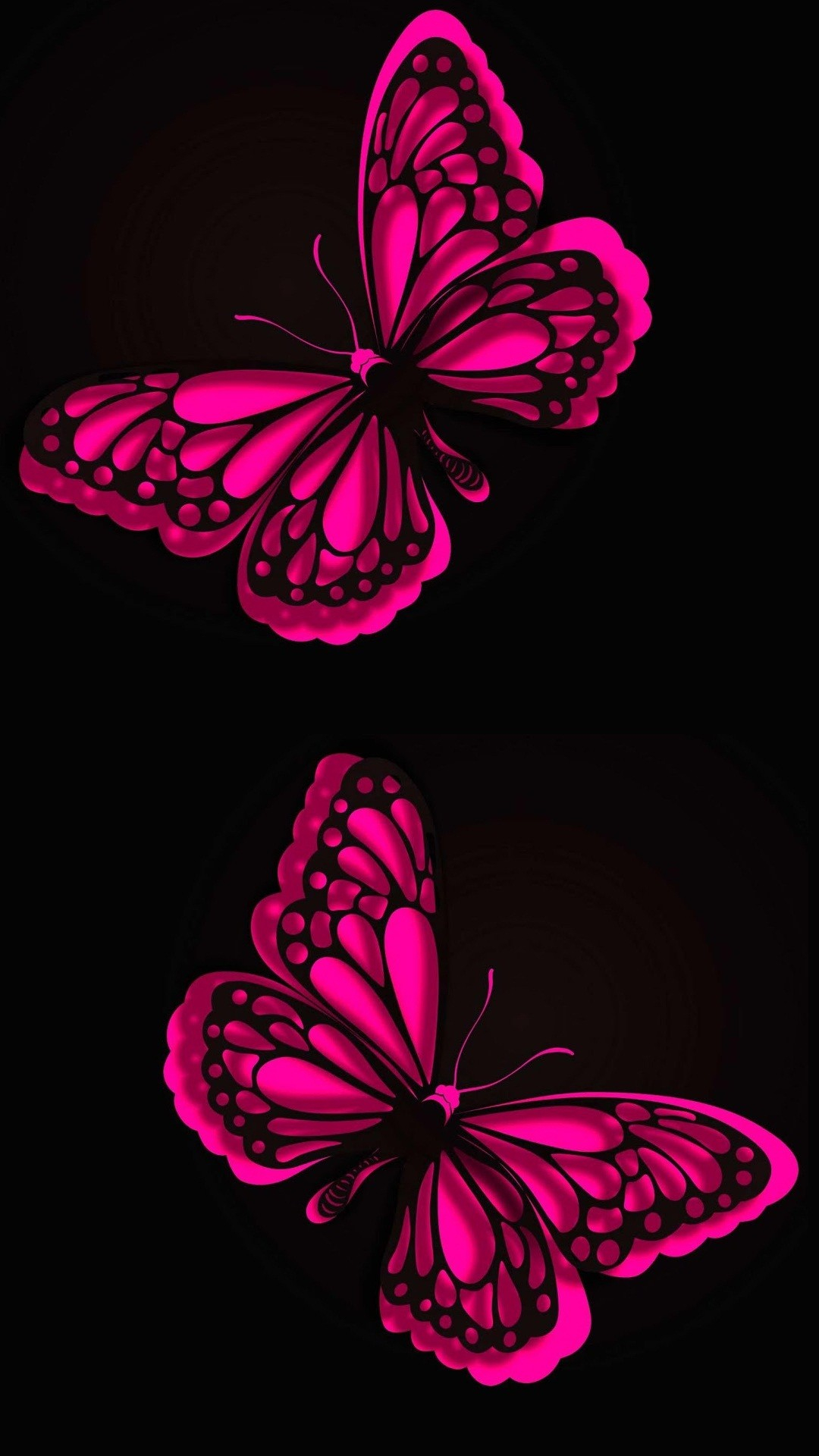 1080x1920 3d iPhone Wallpaper &acirc;&#128;&#148; Mobile Wallpapers Pink Butterfly