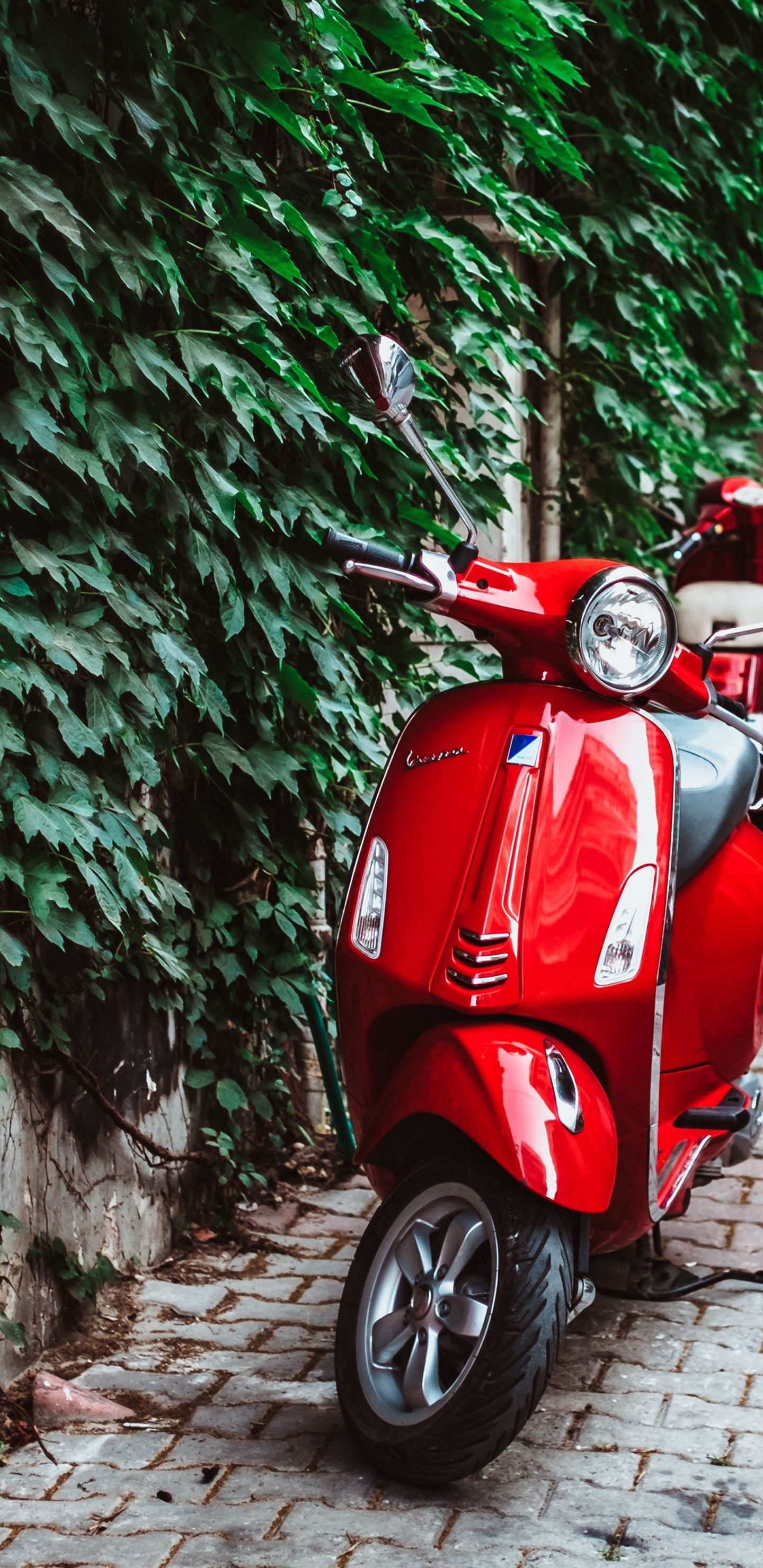 1440x2960 Download red vespa, scooter wallpaper, samsung galaxy s8, samsung galaxy s8 plus, hd image, background, 19679