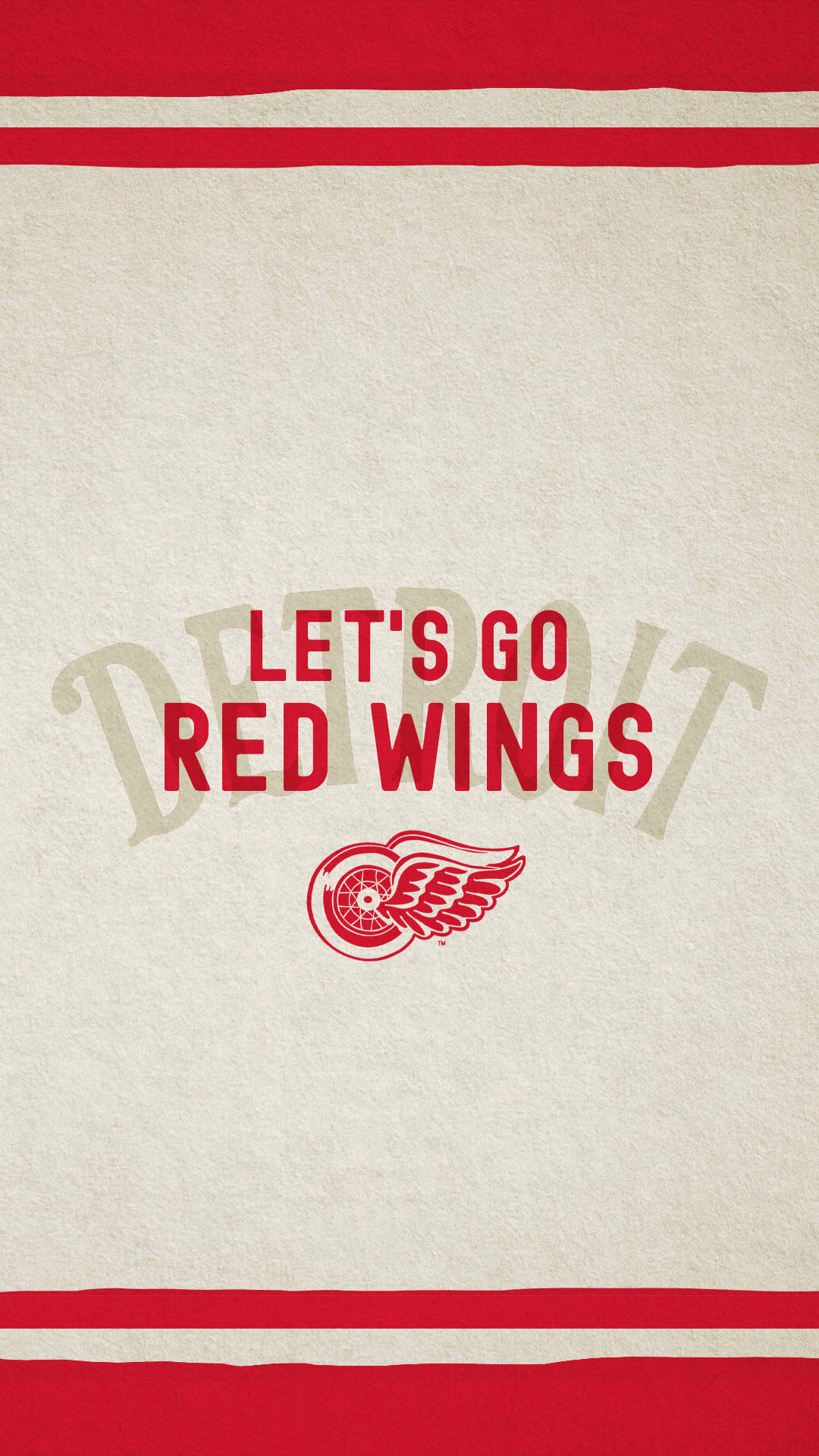1080x1920 Download Let's Go Detroit Red Wings Wallpaper