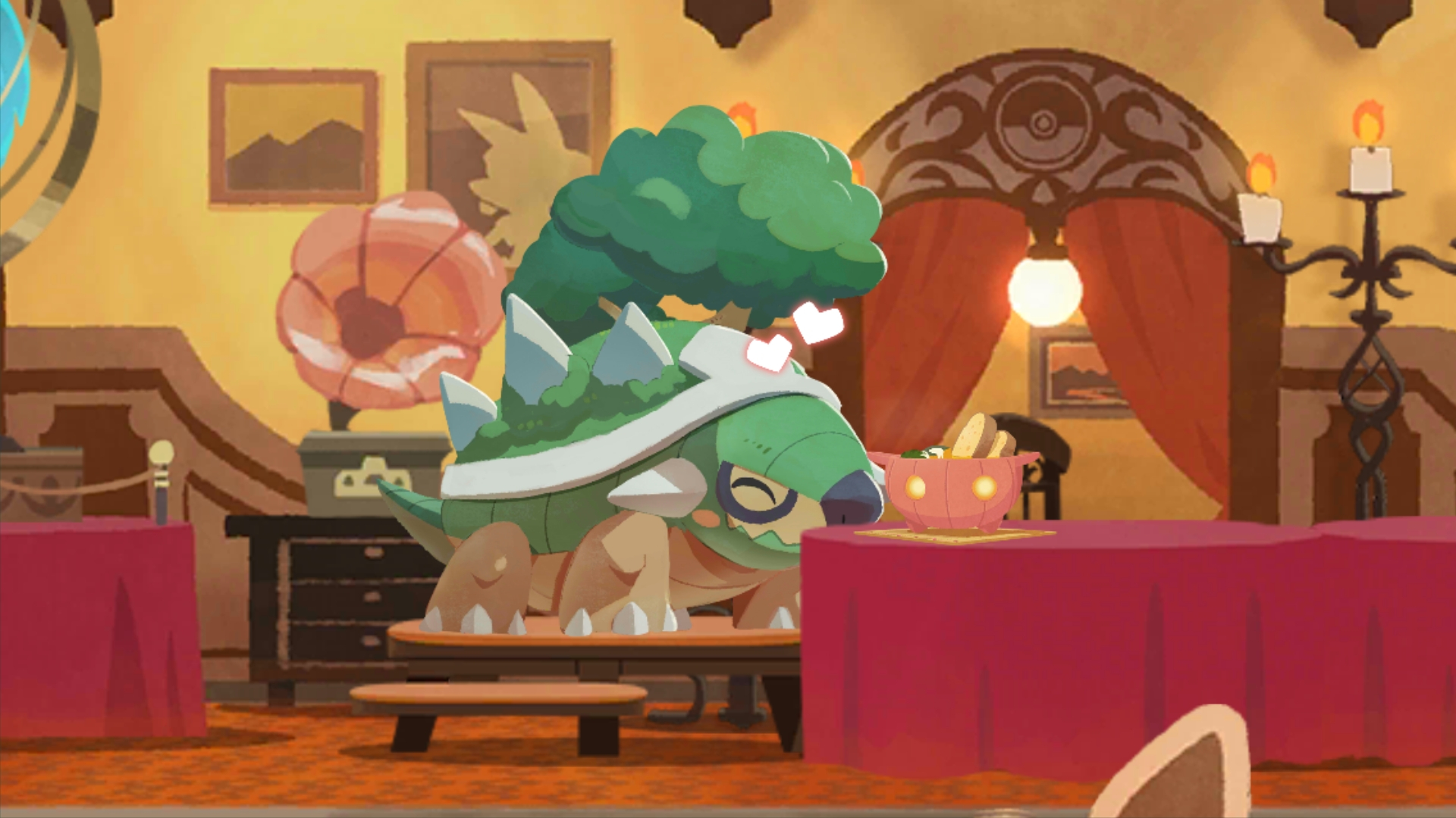 1920x1080 Torterra gets an extra bank with cute stairs for seating! : r/PokemonCafeMix