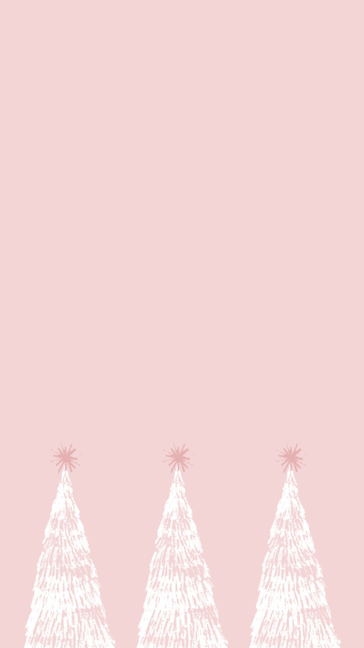 1242x2208 Aesthetic Christmas Pink Wallpapers