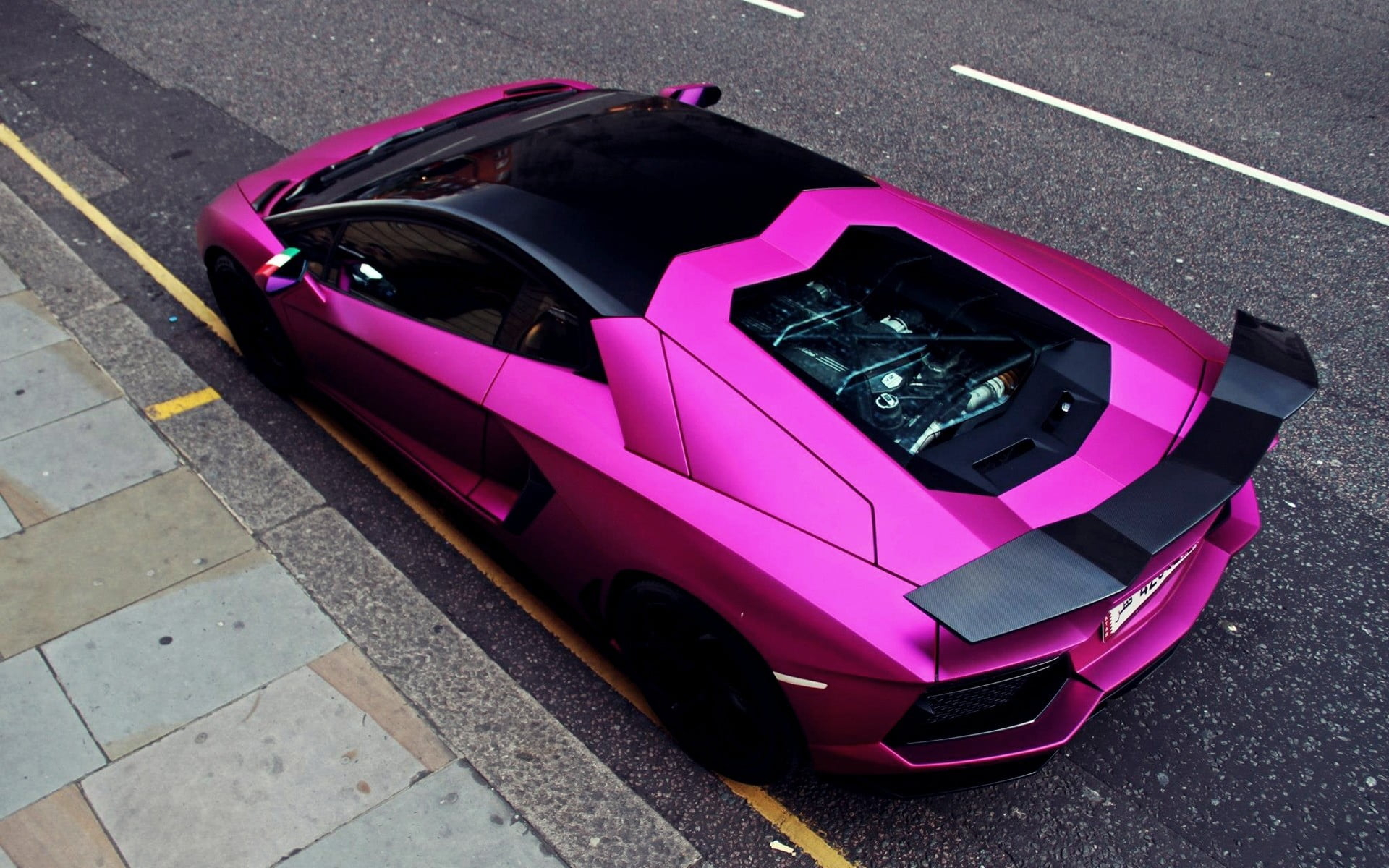 1920x1200 Pink and black Lamborghini luxury car, Lamborghini Aventador, pink cars, car, Lamborghini HD wallpaper