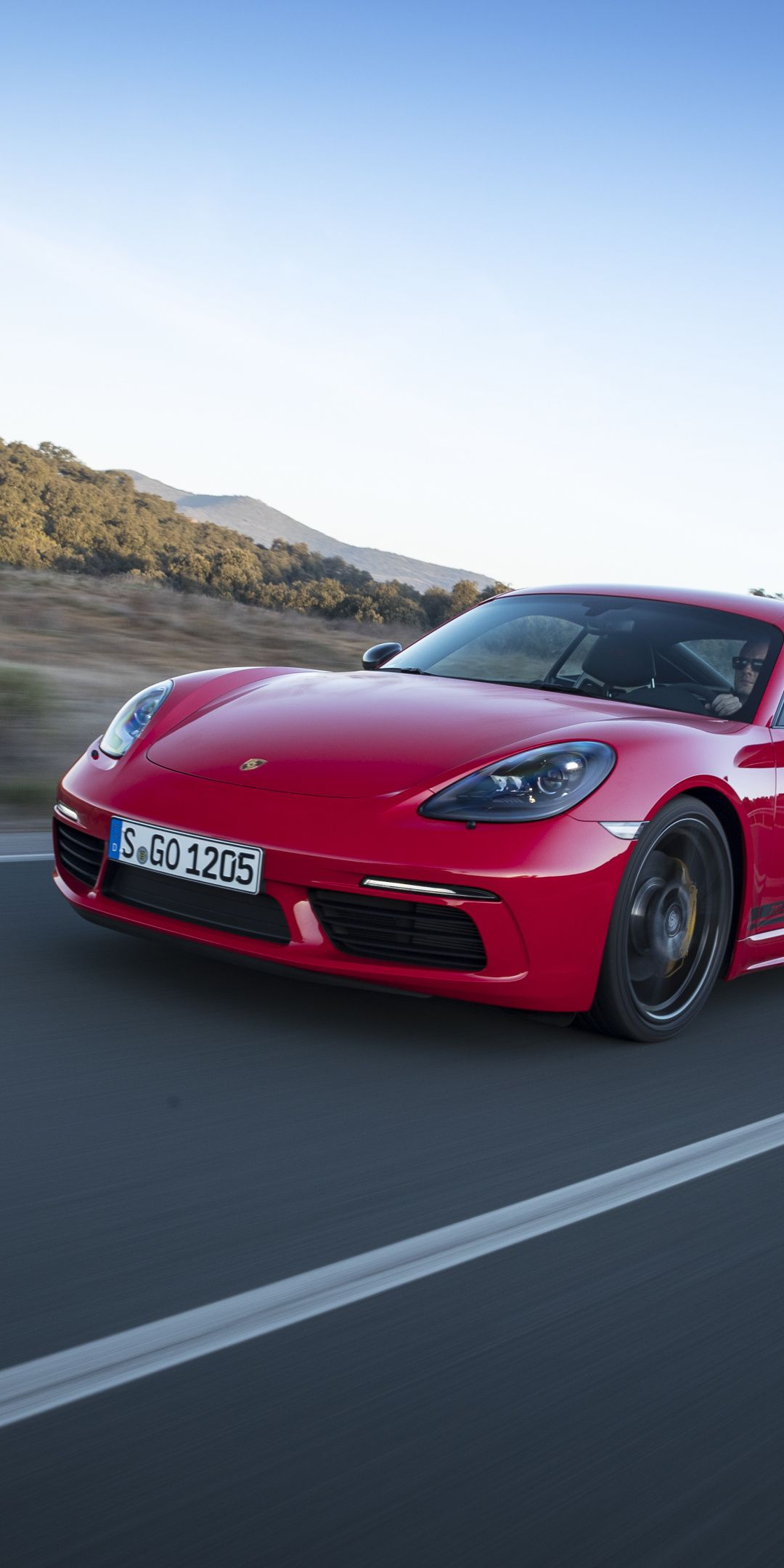 1080x2160 Red, sports car, Porsche 718 Cayman, wallpaper | Porsche 718 cayman, Sports car, Red sports car