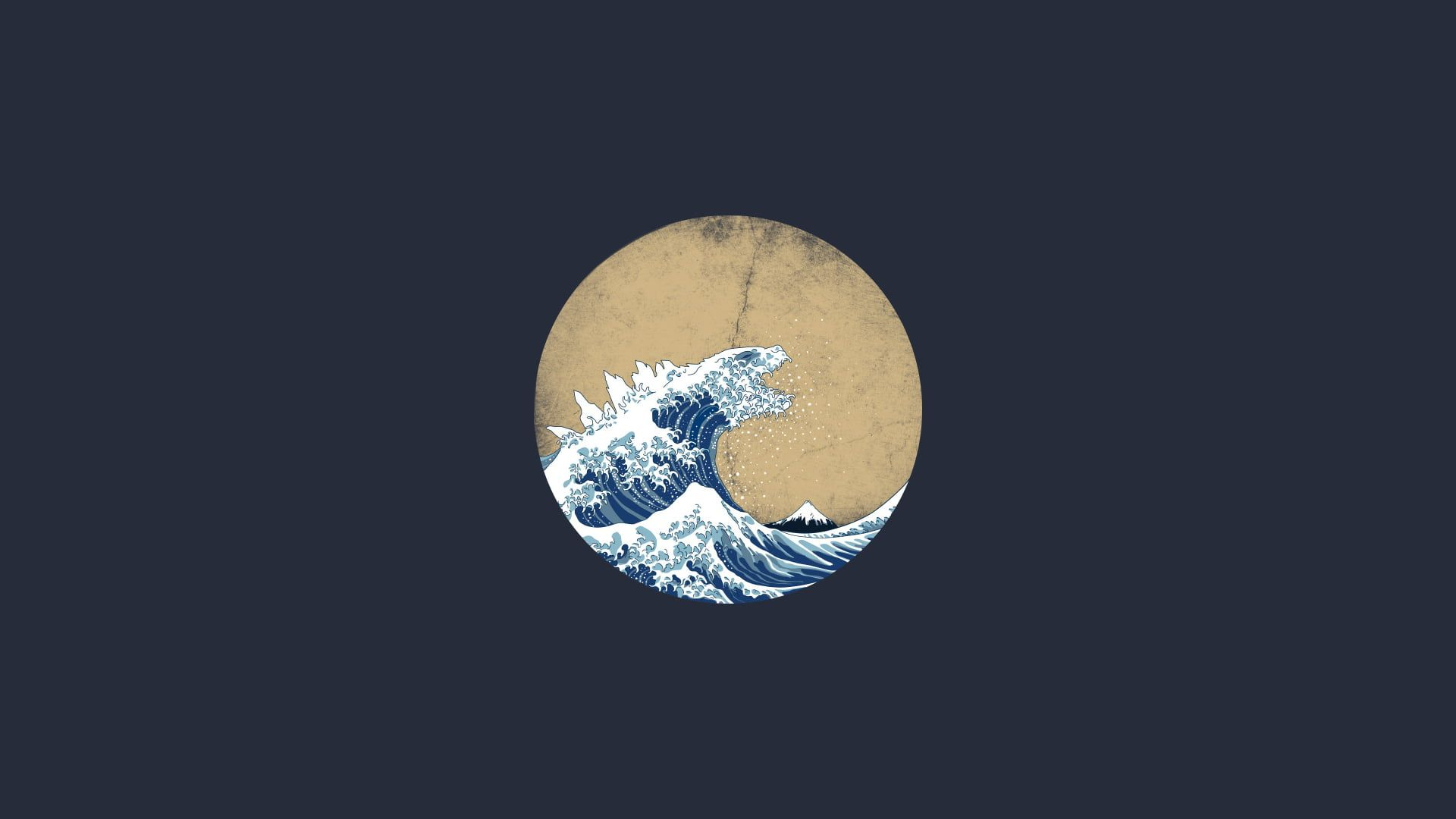 1920x1080 waves #Godzilla digital art #artwork #minimalism The Great Wave off Kanagawa #1080P #wallpaper #hdwallpaper #de&acirc;&#128;&brvbar; | Godzilla wallpaper, Computer wallpaper, Godzilla