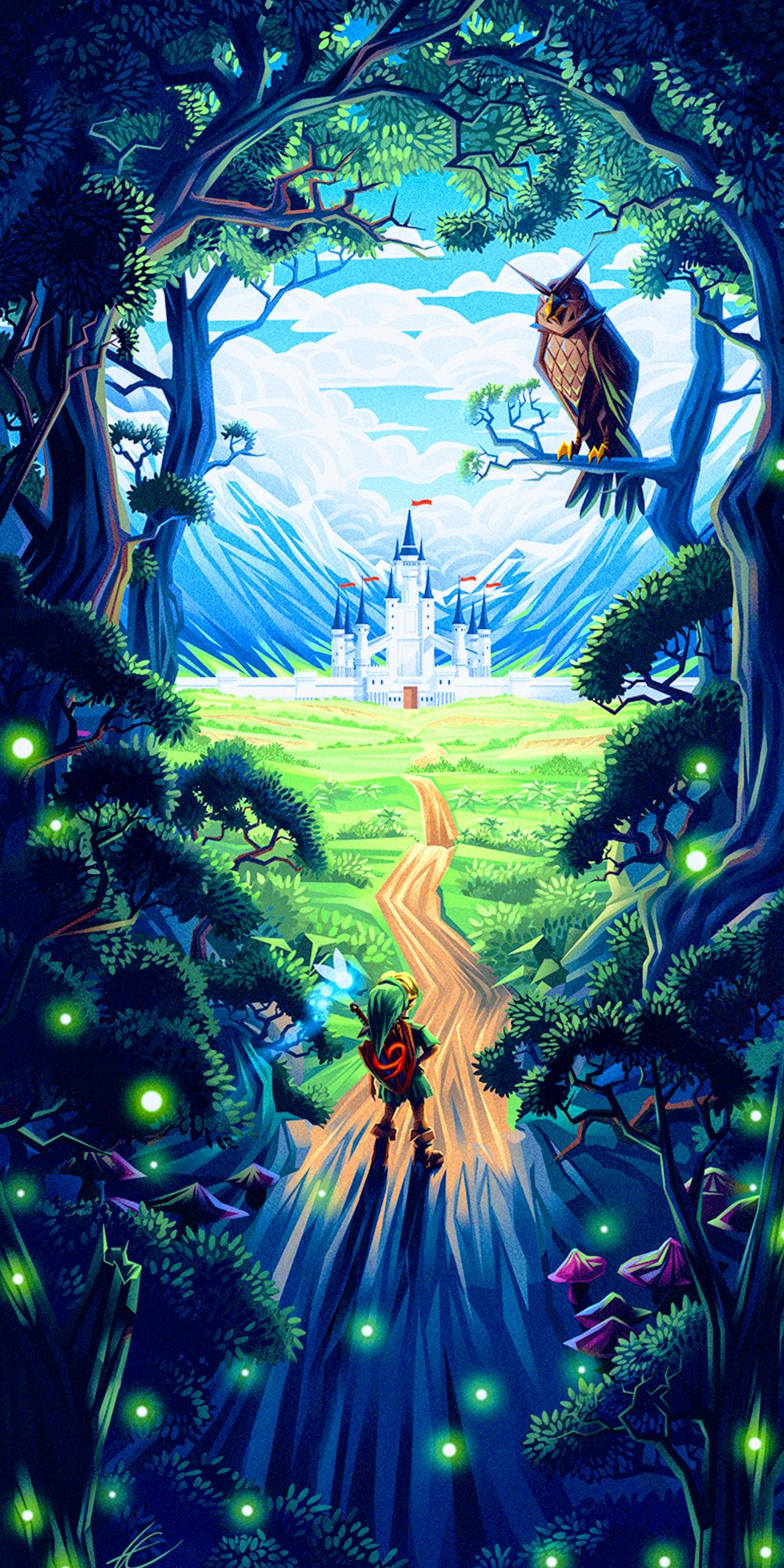 1276x2550 The Legend of Zelda, Ocarina of Time | Landscape wallpaper, Zelda art, Legend of zelda breath