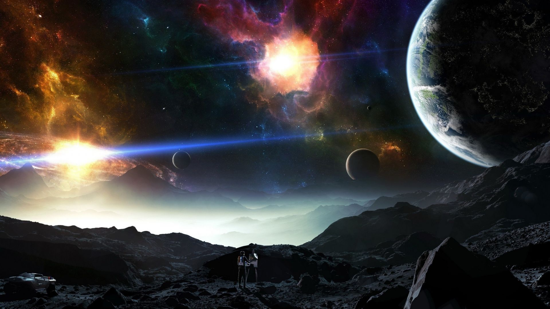 1920x1080 Desktop Wallpaper Fantasy, Space, Planets, Hd Image, Picture, Background, 58b682