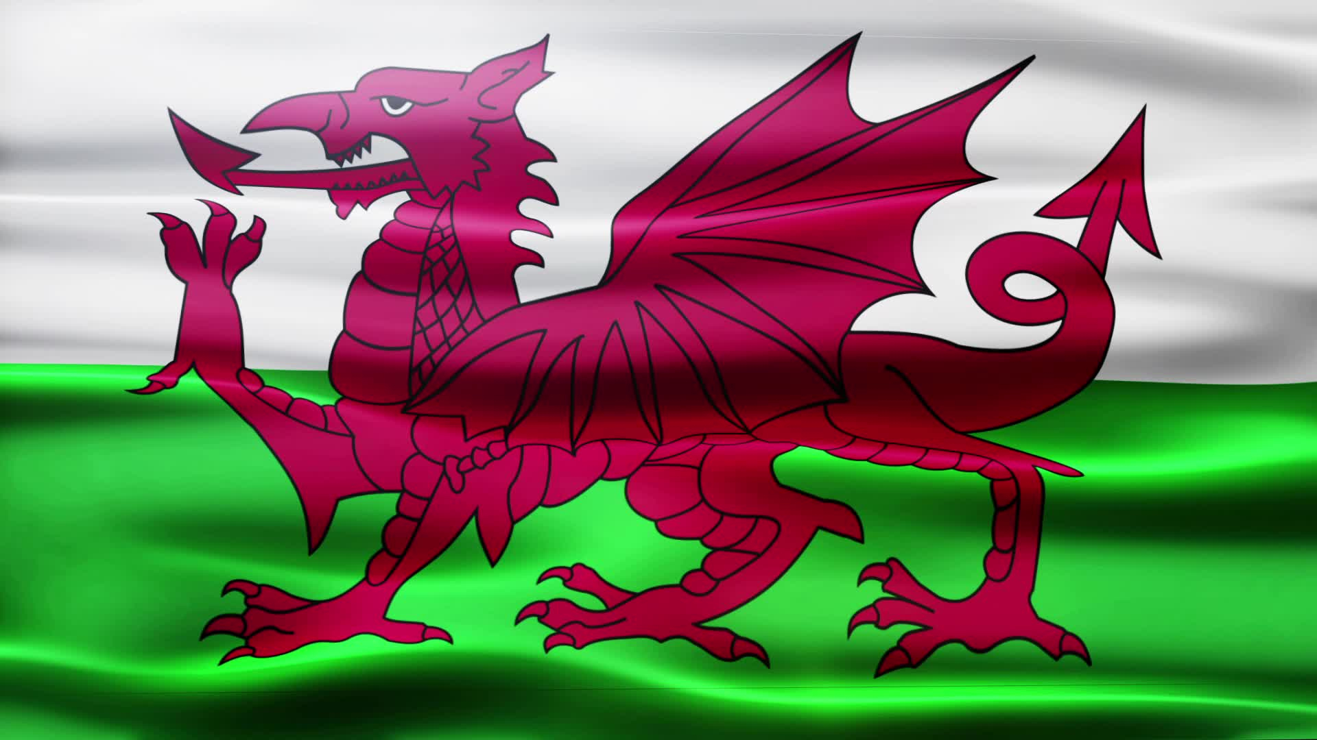 1920x1080 Wales Flag Stock Video Footage for Free Download