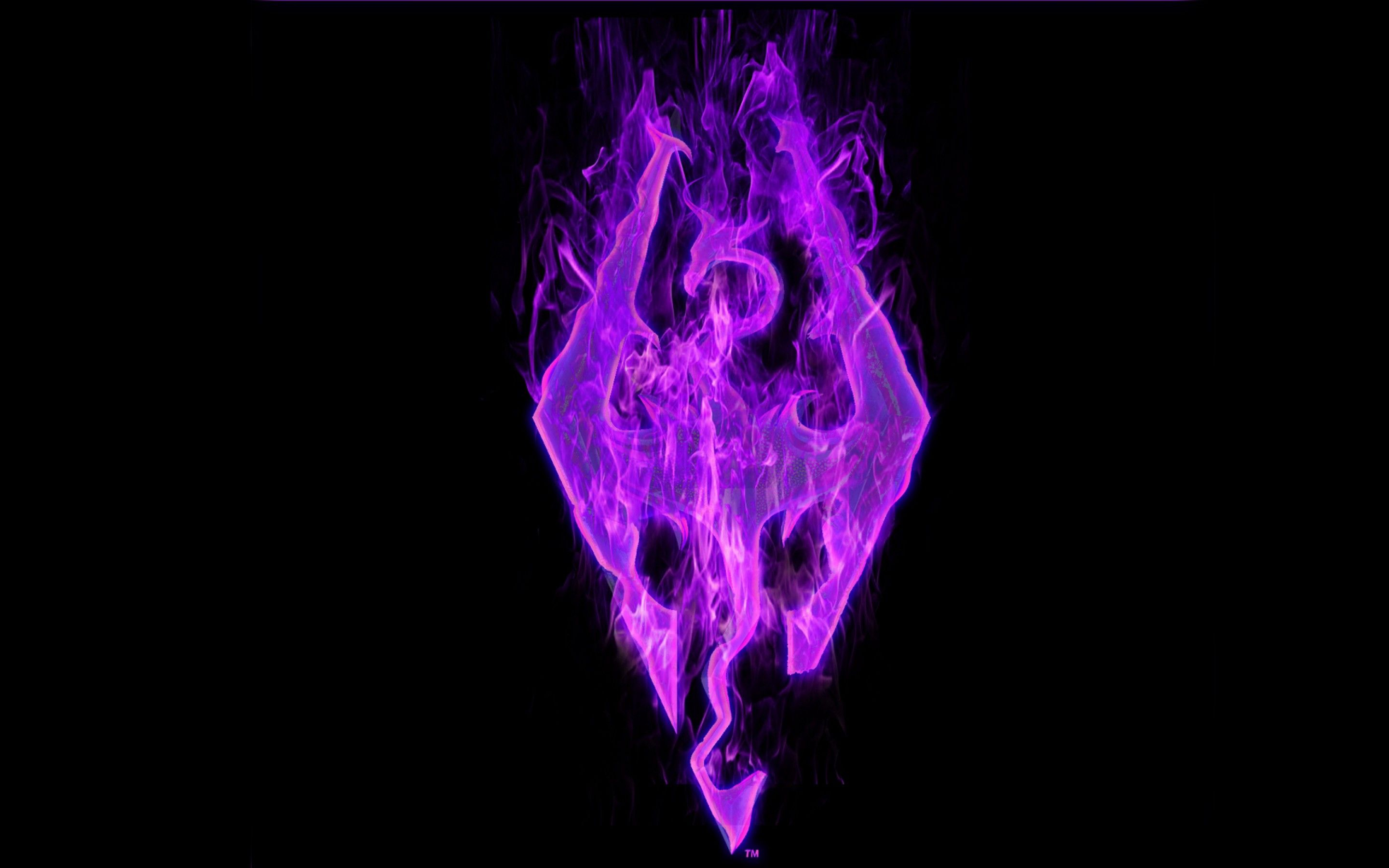 2880x1800 skyrim wallpaper purple fire logo | Skyrim wallpaper, Purple wallpaper iphone, Purple wallpaper phone