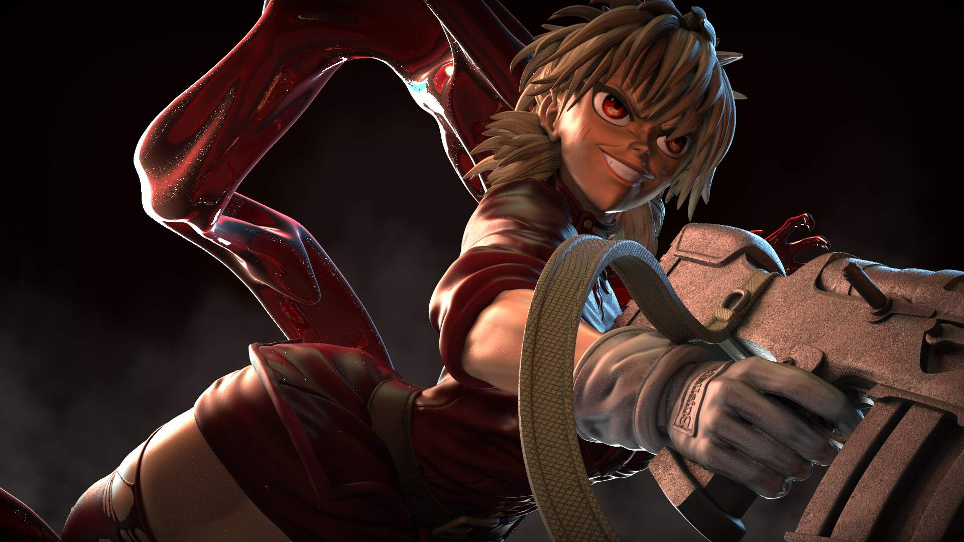 1920x1080 Seras Victoria Fan Art from Hellsing Ultimate ZBrushCentral