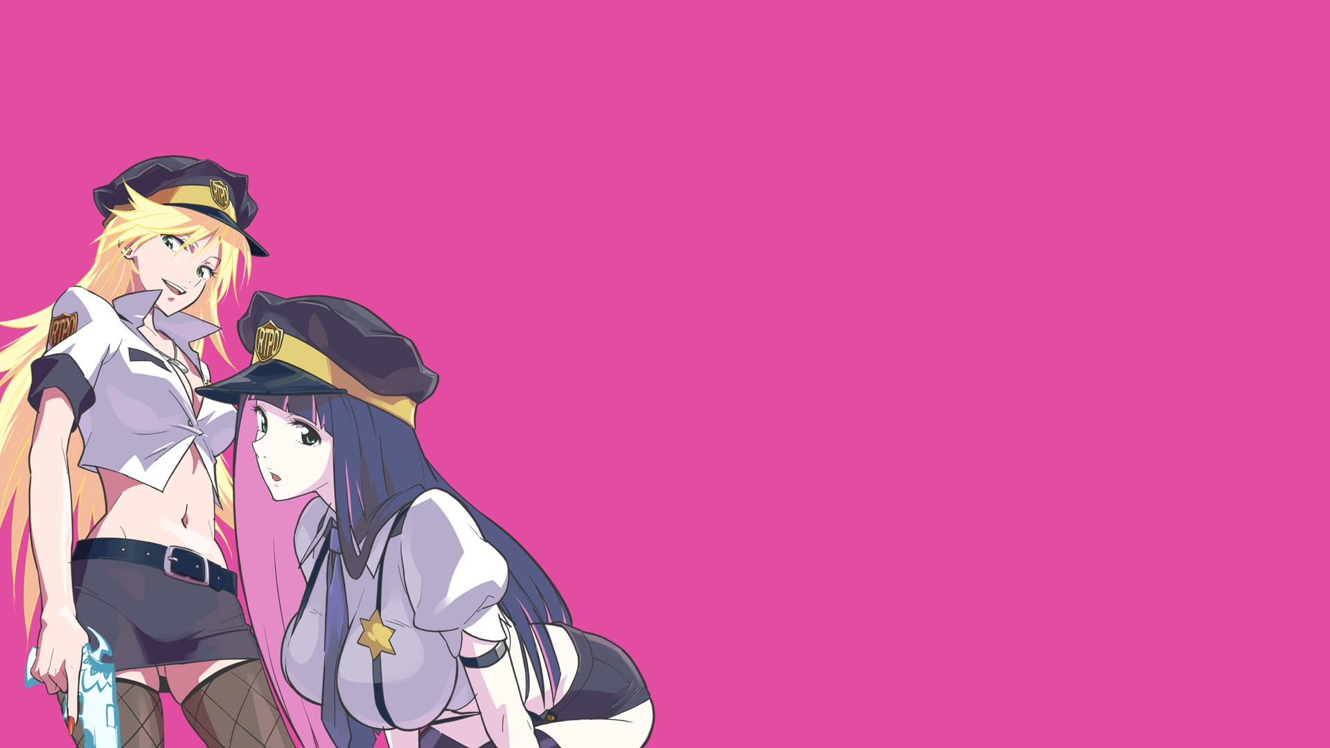 1920x1080 Panty and Stocking with Garterbelt, Anarchy Panty, Anarchy Stocking, simple background, anime | Wallpaper