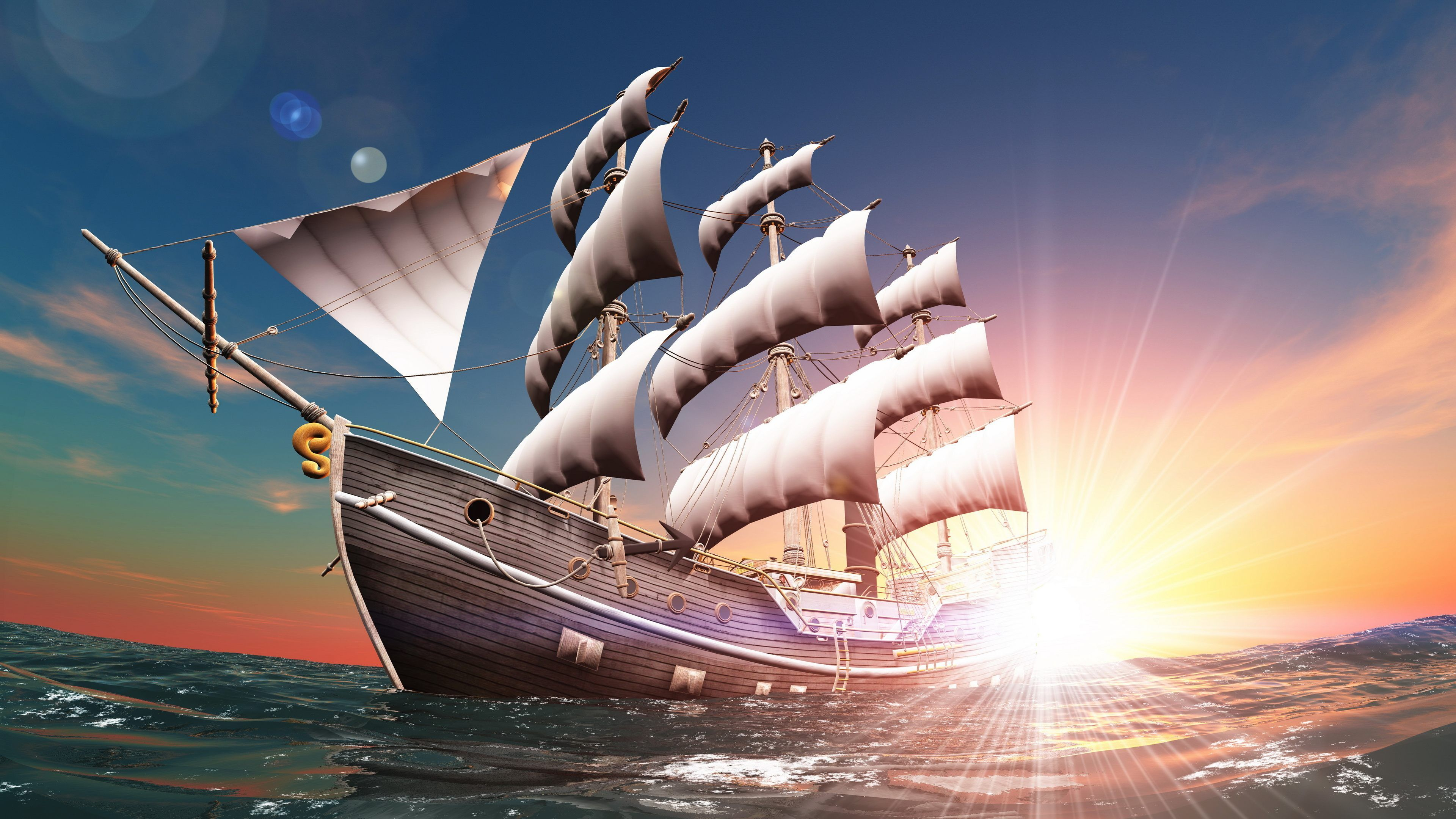 3840x2160 Sail Ship Ultra HD Wallpaper For Desktop Of Old Sailing Ship | Old sailing ships, Sailing ships, Hd wallpaper