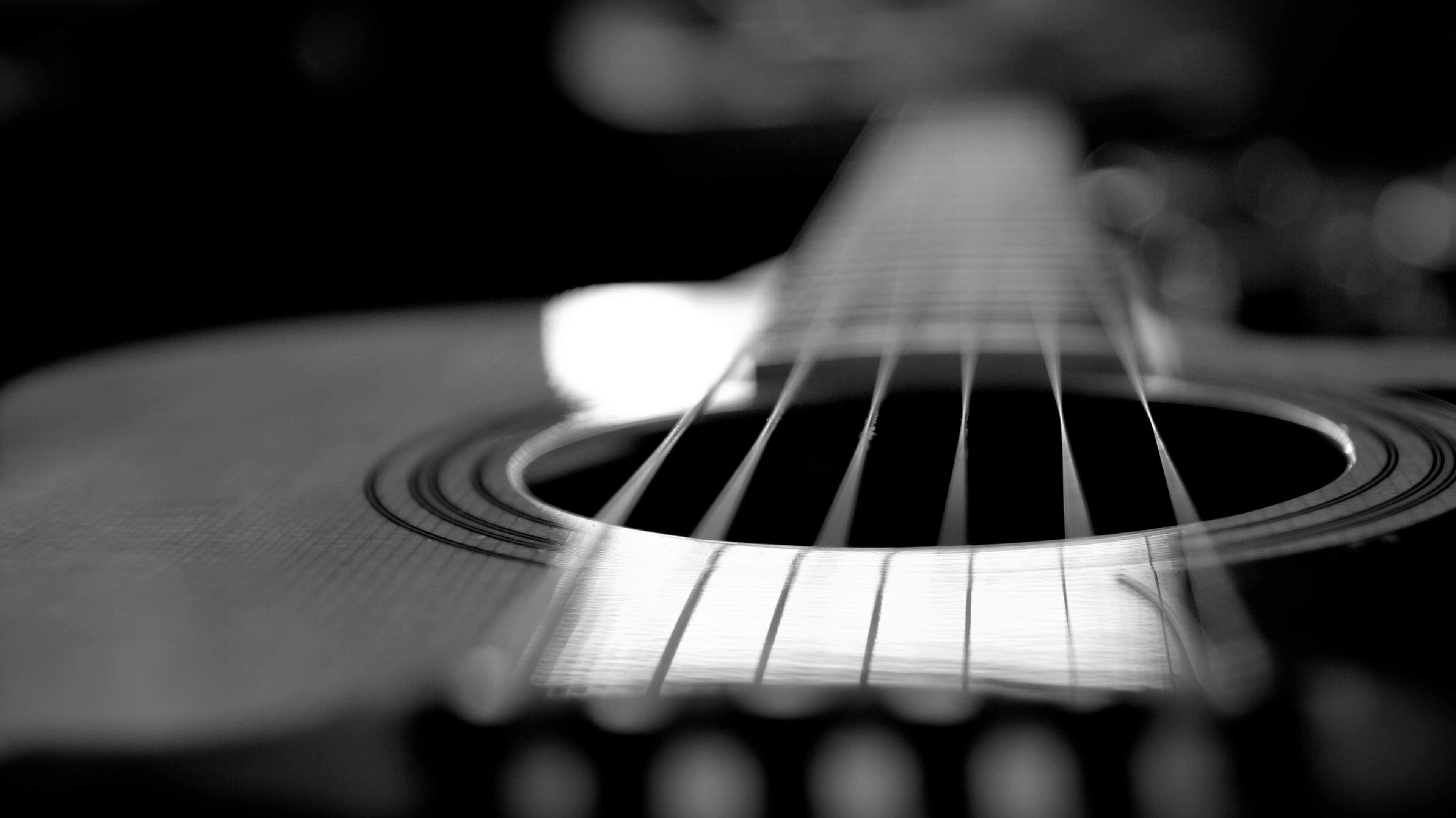 3840x2160 HD wallpaper: guitar, acoustic guitar, stringed instrument, musical instrument