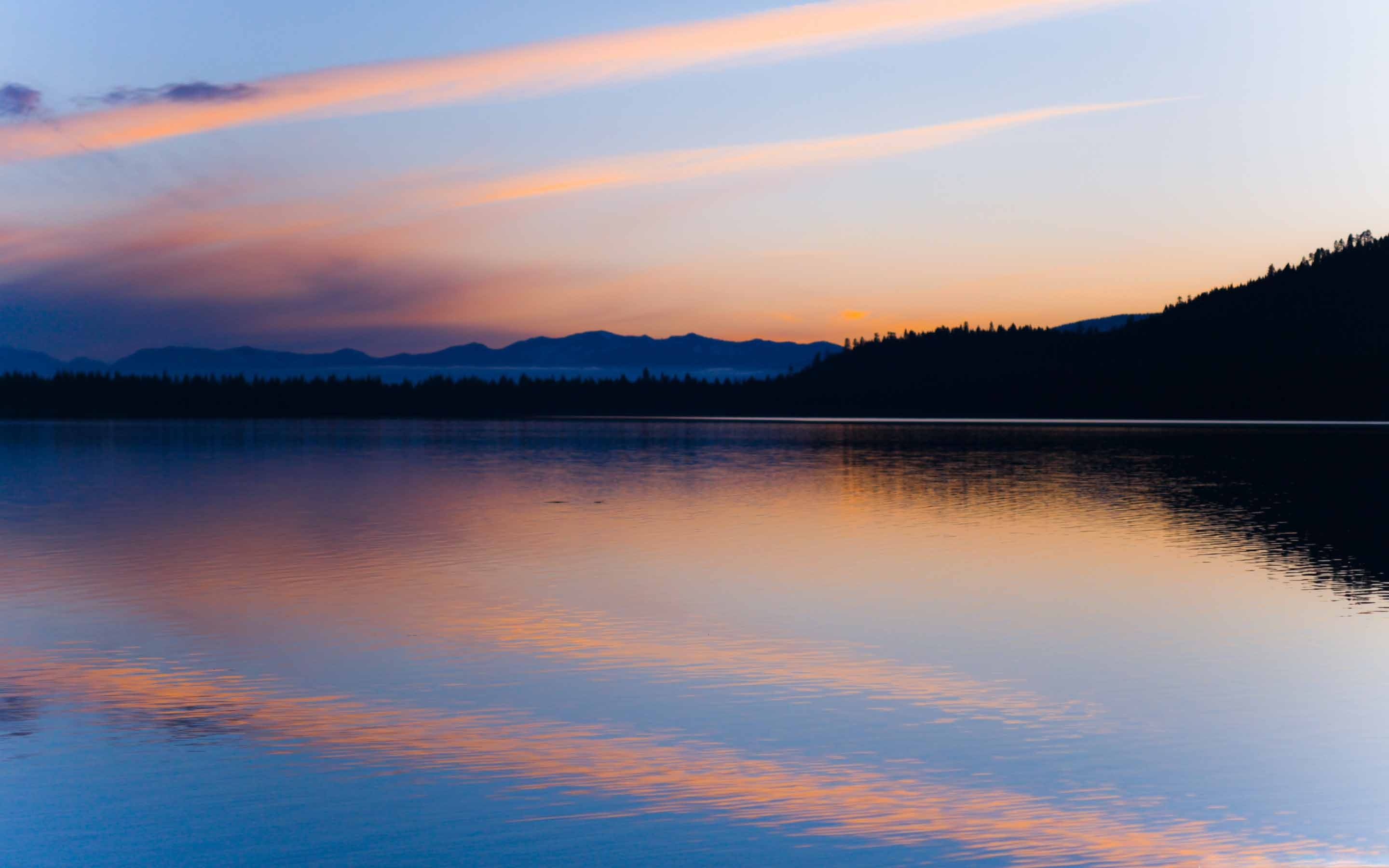 2880x1800 Peaceful Lake At Dusk MacBook Air Wallpaper Download