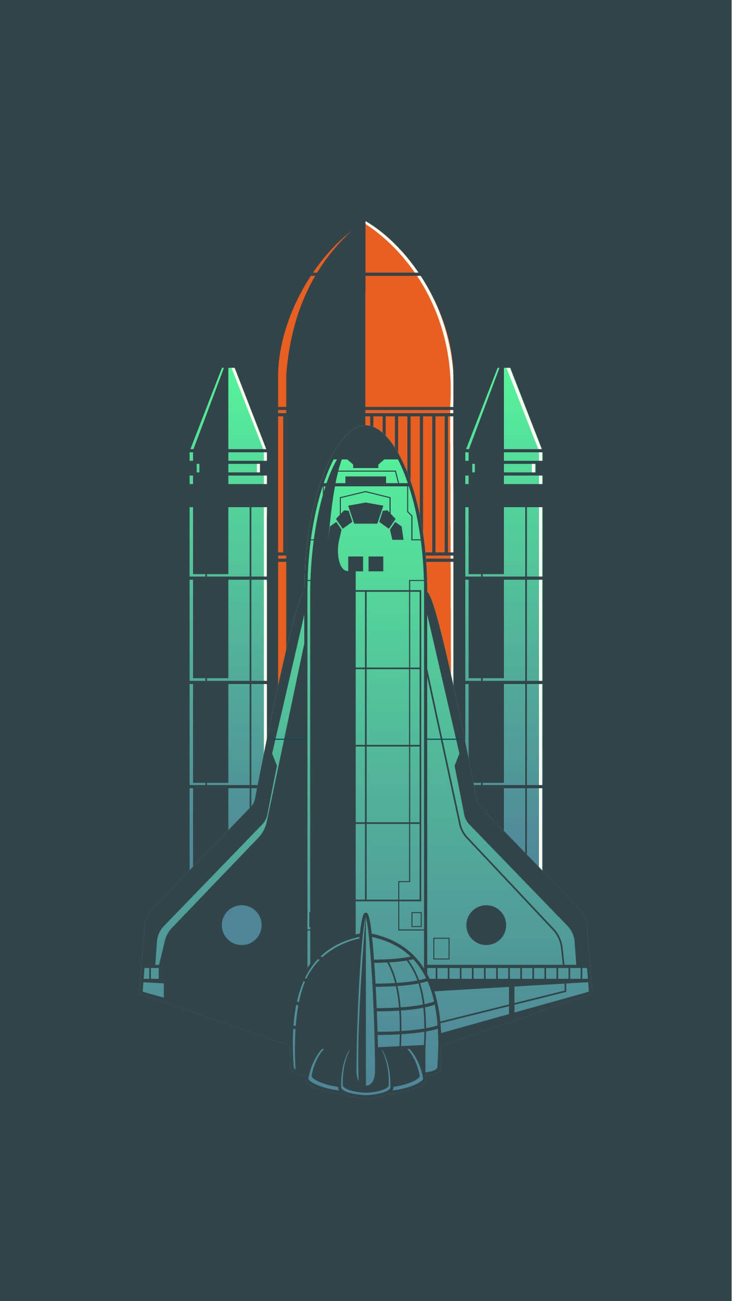 1441x2560 Space Shuttle Discovery Minimal IPhone Wallpaper IPhone Wallpapers : iPhone Wallpapers