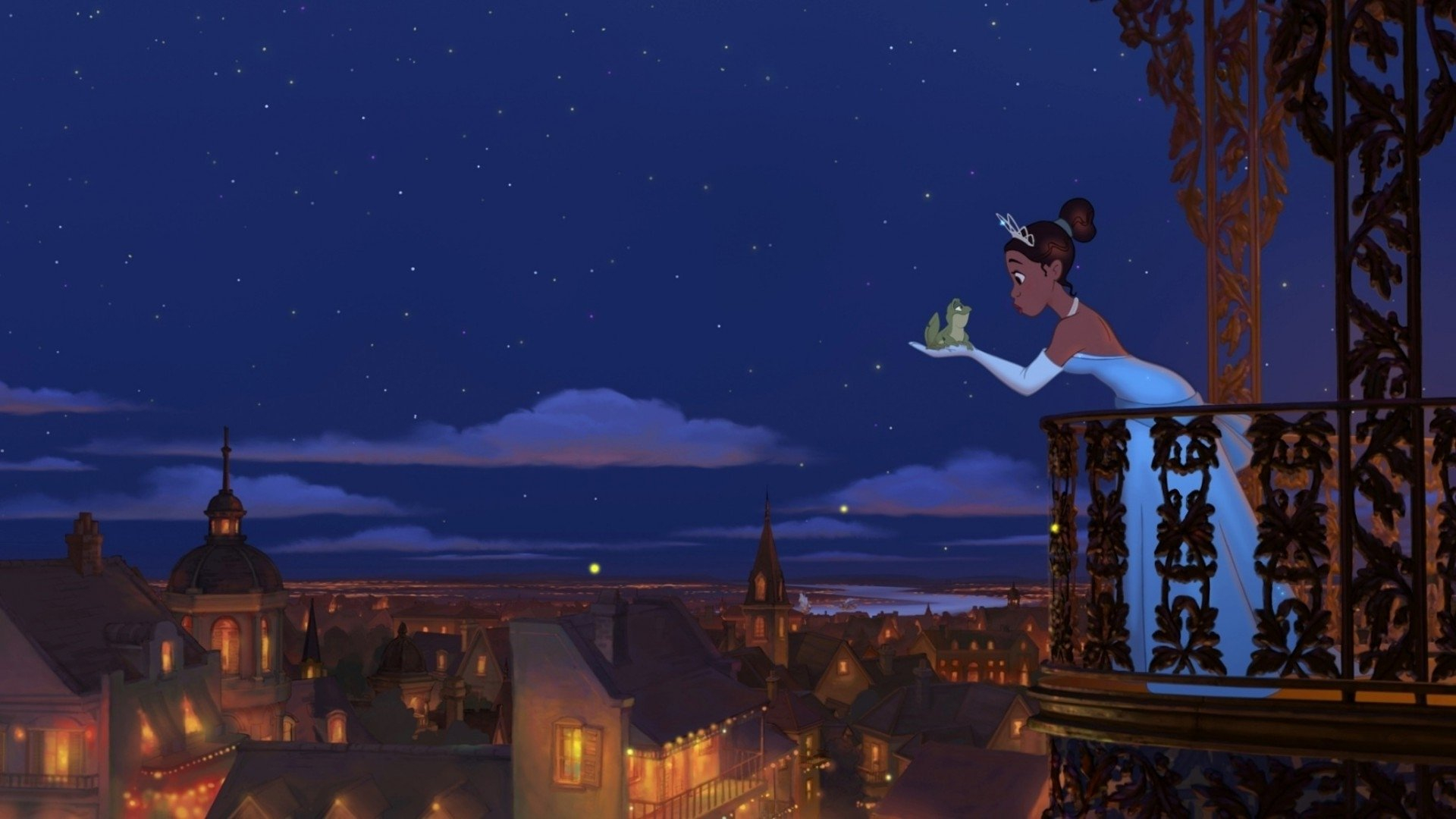 1920x1080 cartoons, Frog, Tiana, The, Princess, And, The, Frog, Disney Wallpapers HD / Desktop and Mobile Backgrounds