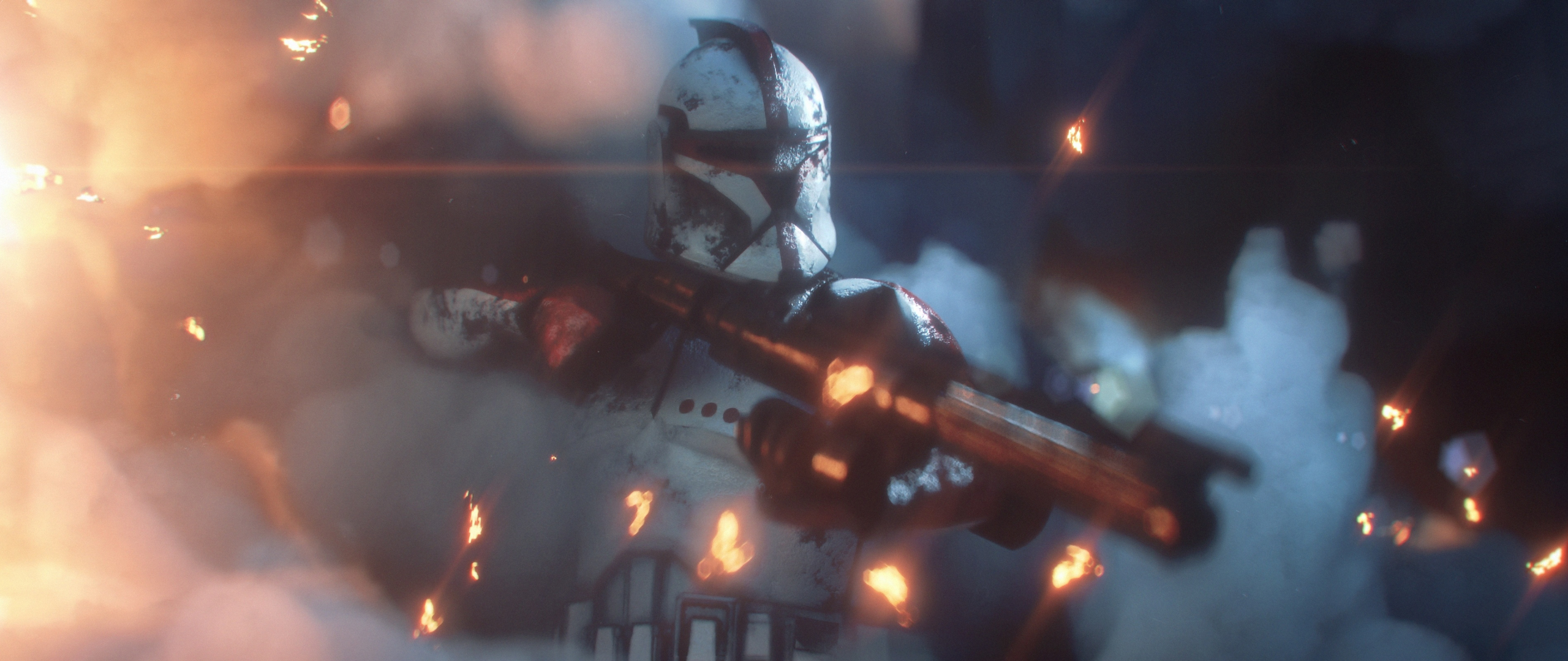 2560x1080 Download video game, star wars, clone trooper wallpaper, dual wide hd image, background, 19713