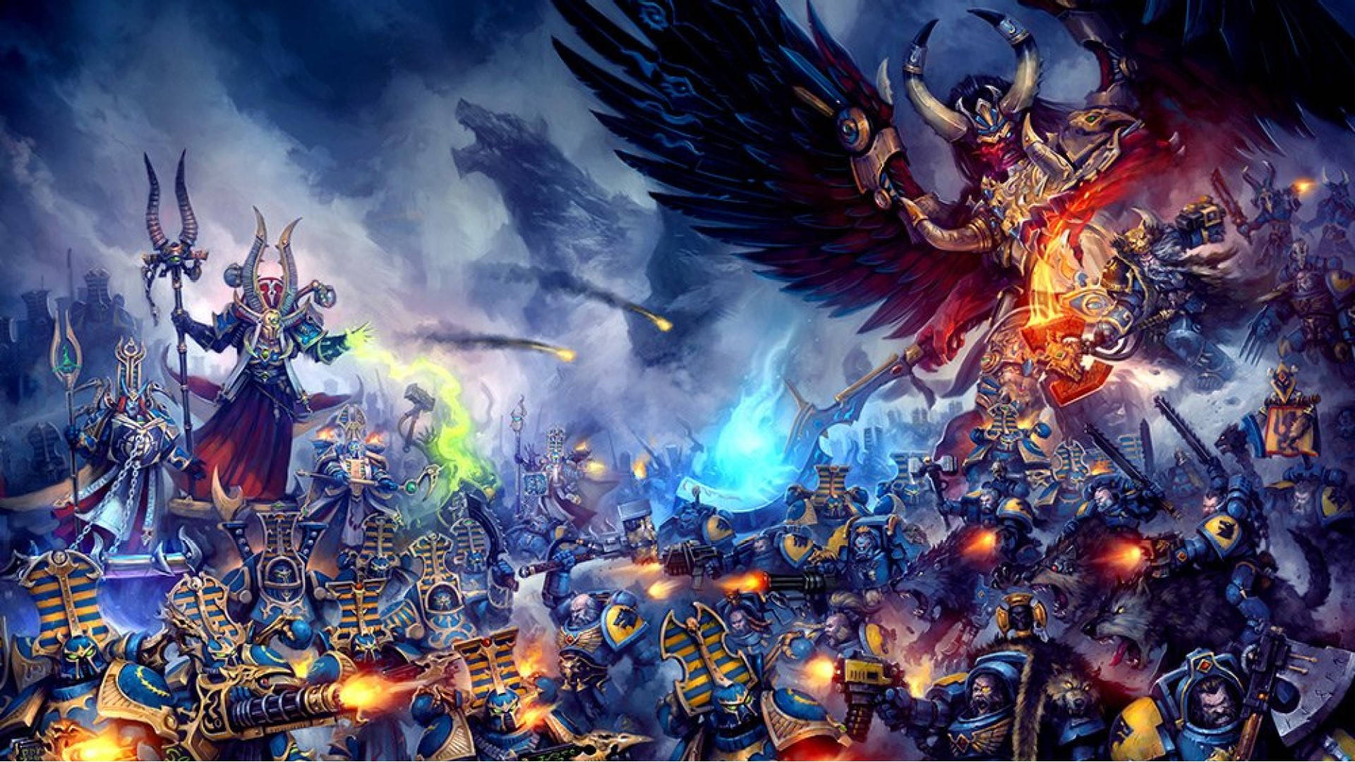 1920x1080 Download Warhammer 40k Thousand Sons Chaos Space Marines Wallpaper |