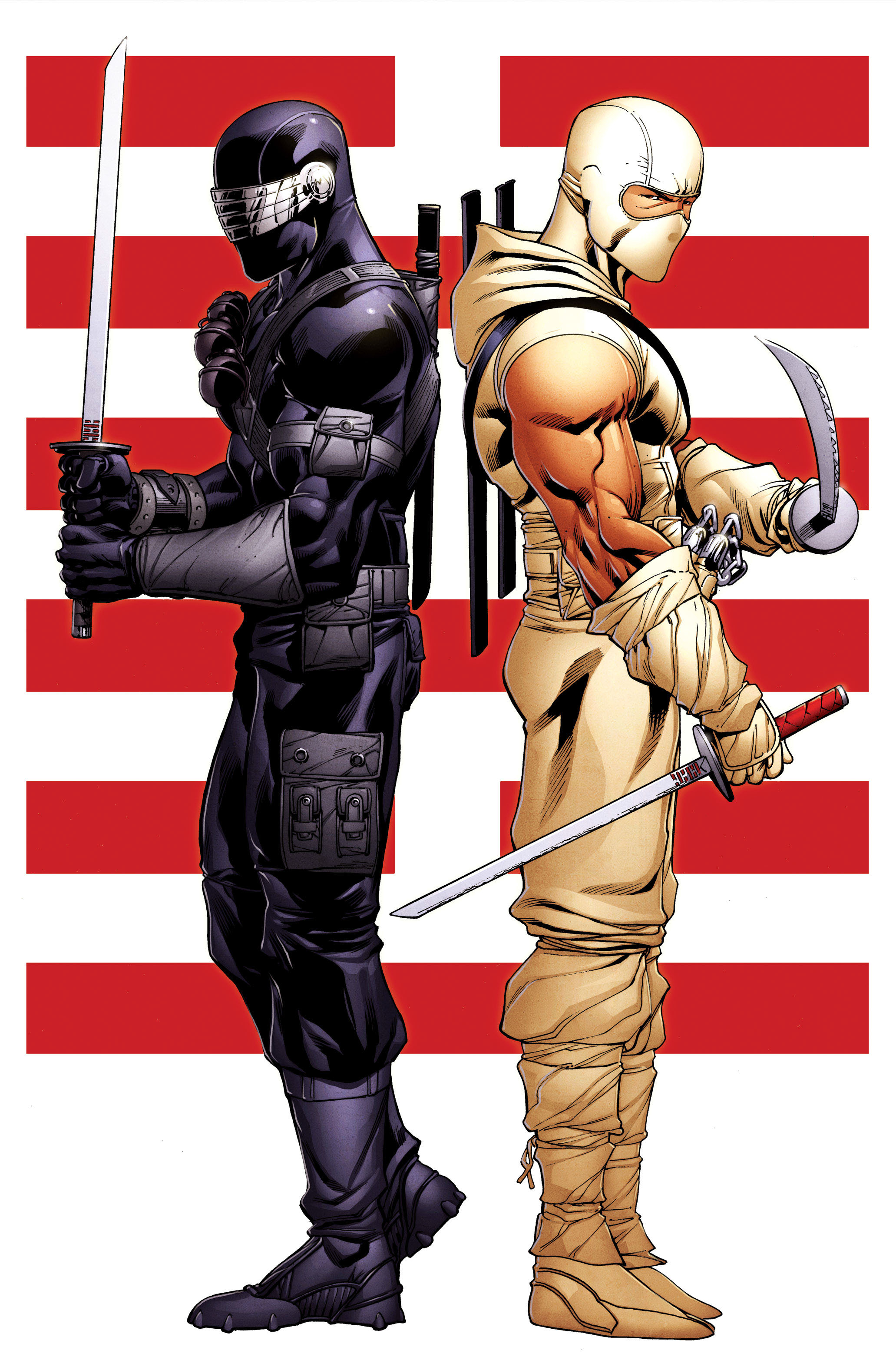 2063x3131 Snake Eyes/Storm Shadow ( non amped comic books version) vs Nightwing/Red Robin (DC/Post-crisis) : r/whowouldwi