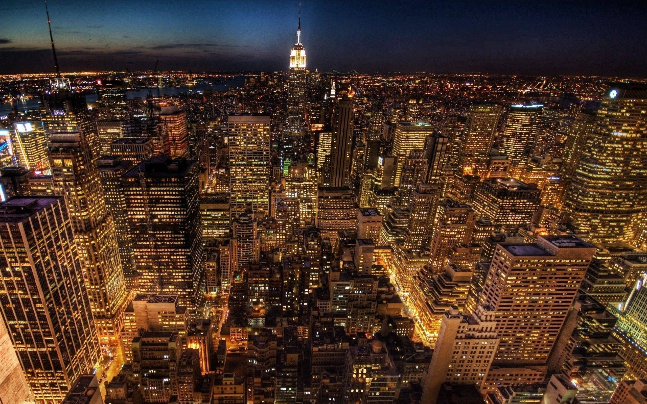 2560x1600 New York City Night Wallpapers Top Free New York City Night Backgrounds