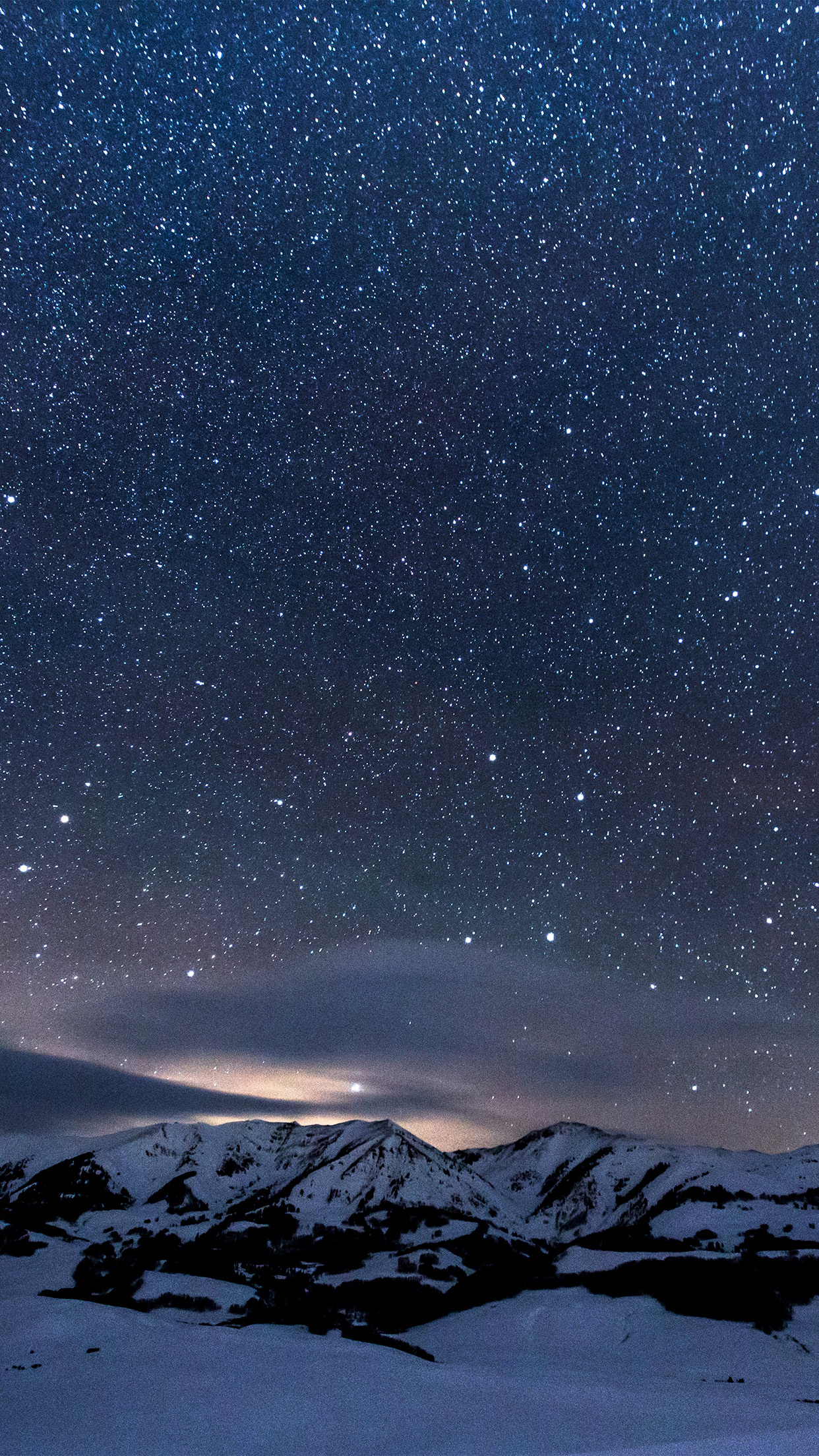 1242x2208 | iPhone X wallpaper | ns40-snow-night-sky-starspace-nature