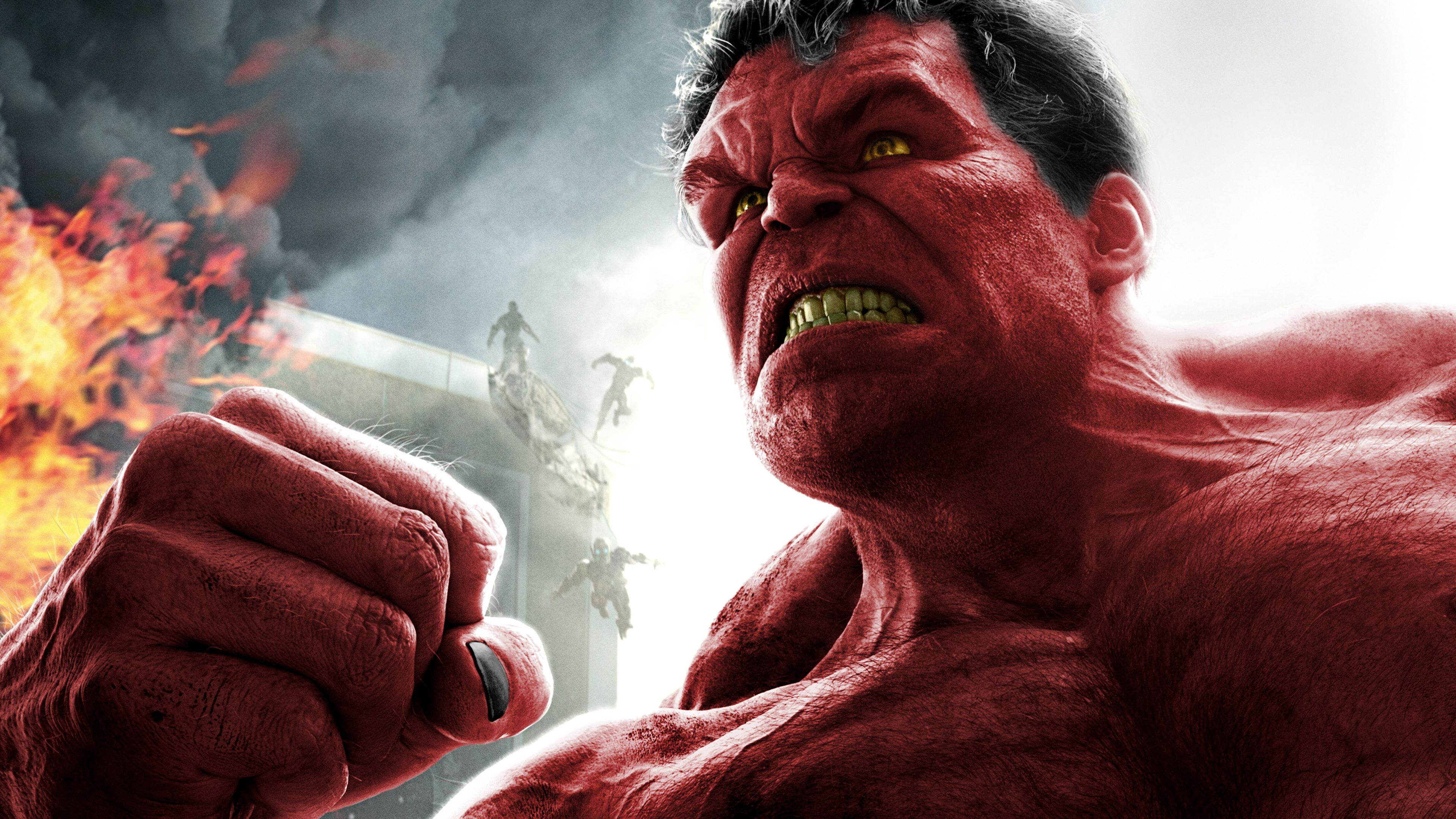 3840x2160 Red Hulk 8k superheroes wallpapers, red wallpapers, hulk wallpapers, hd- wallpapers, deviantart wallpapers, artist wallpapers, 8k &acirc;&#128;&brvbar; | Red hulk, Incredible hulk, Hulk
