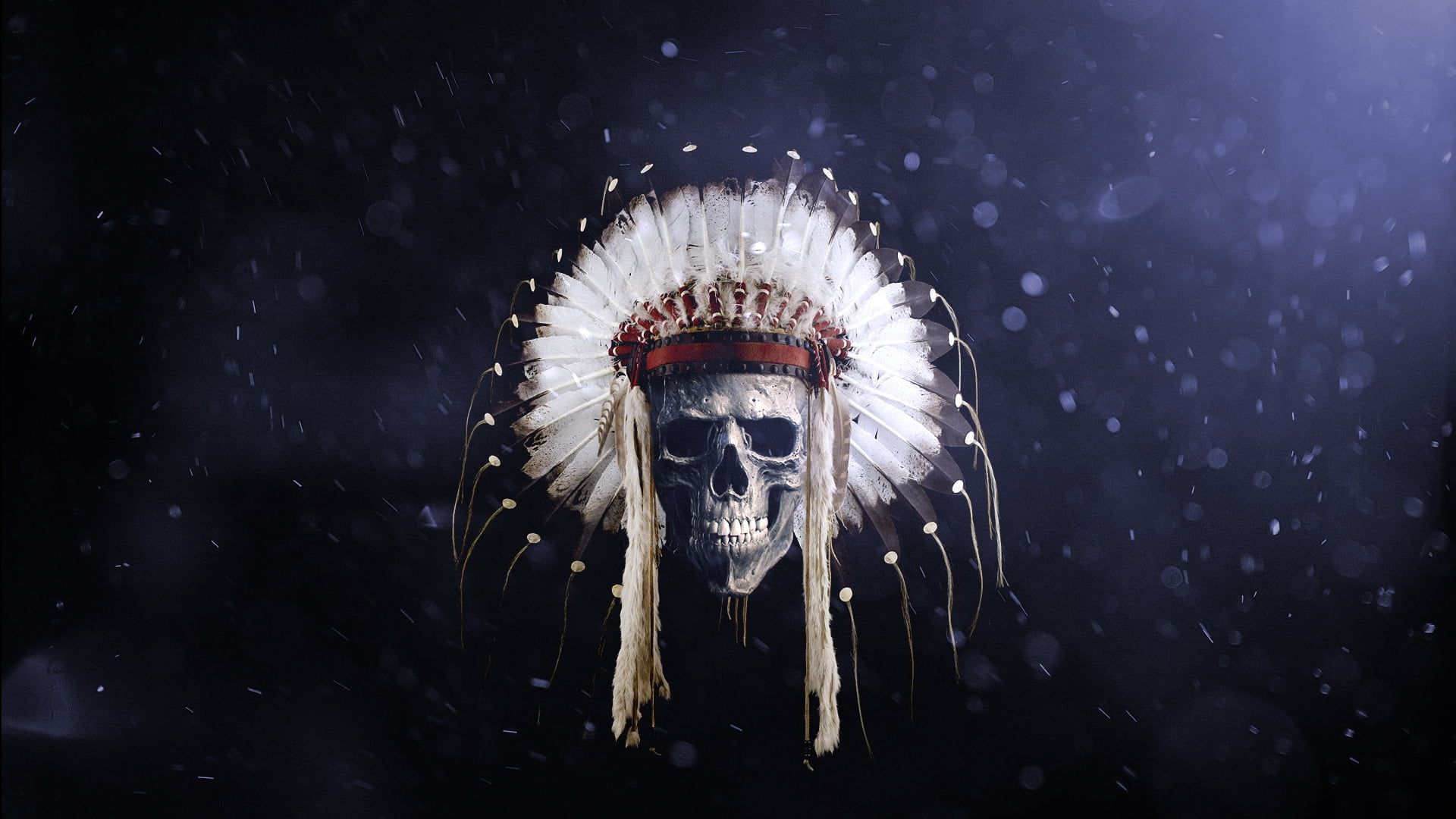 1920x1080 skull with feather headdress wallpaper #feathers #skull Native American clothing #headband #1080P #wallpa&acirc;&#128;&brvbar; | Native american clothing, Native american, Hd wallpaper