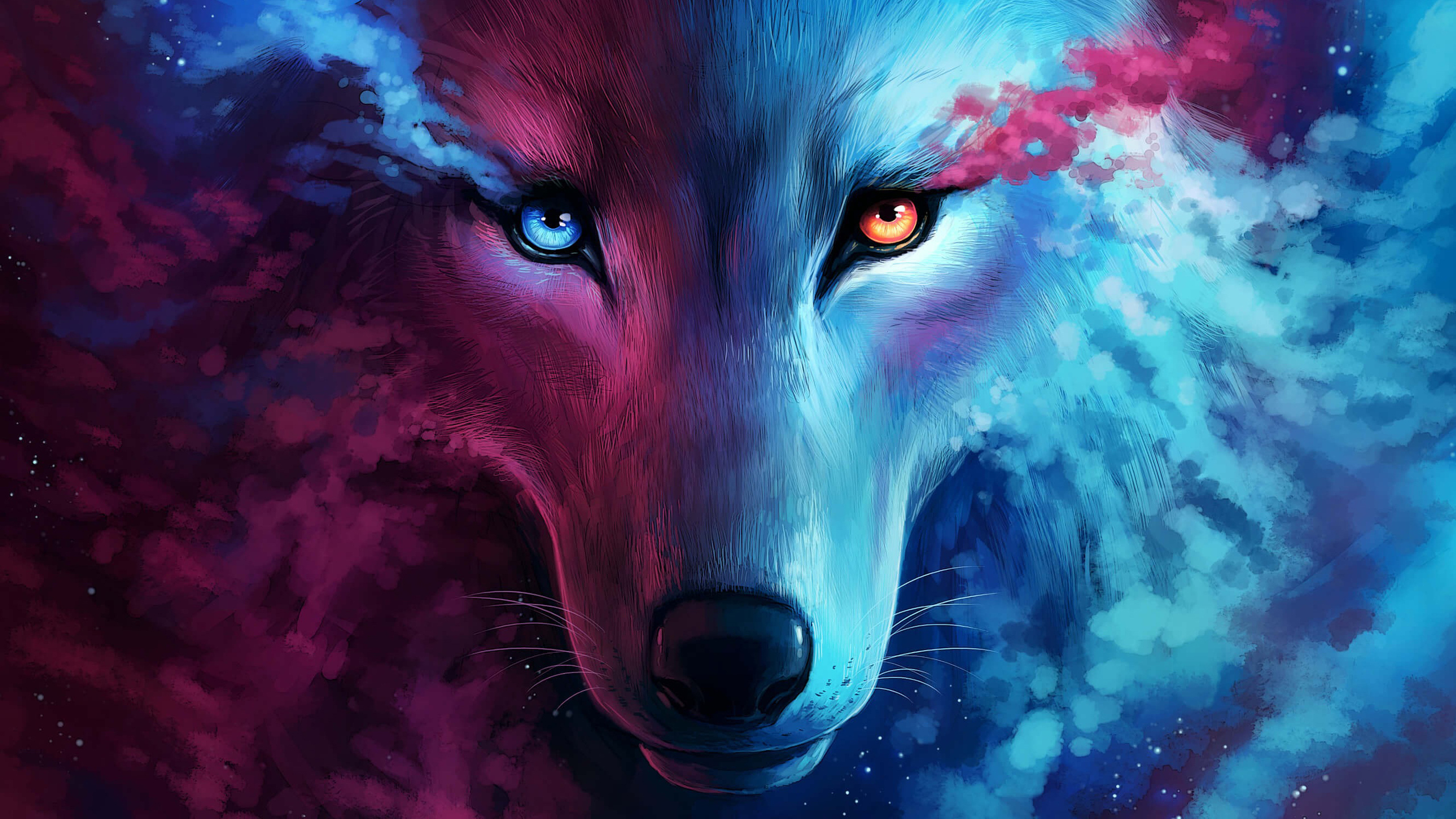 2560x1440 The Galaxy Wolf 1440P Resolution HD 4k Wallpapers, Images, Backgrounds, Photos and Pictures
