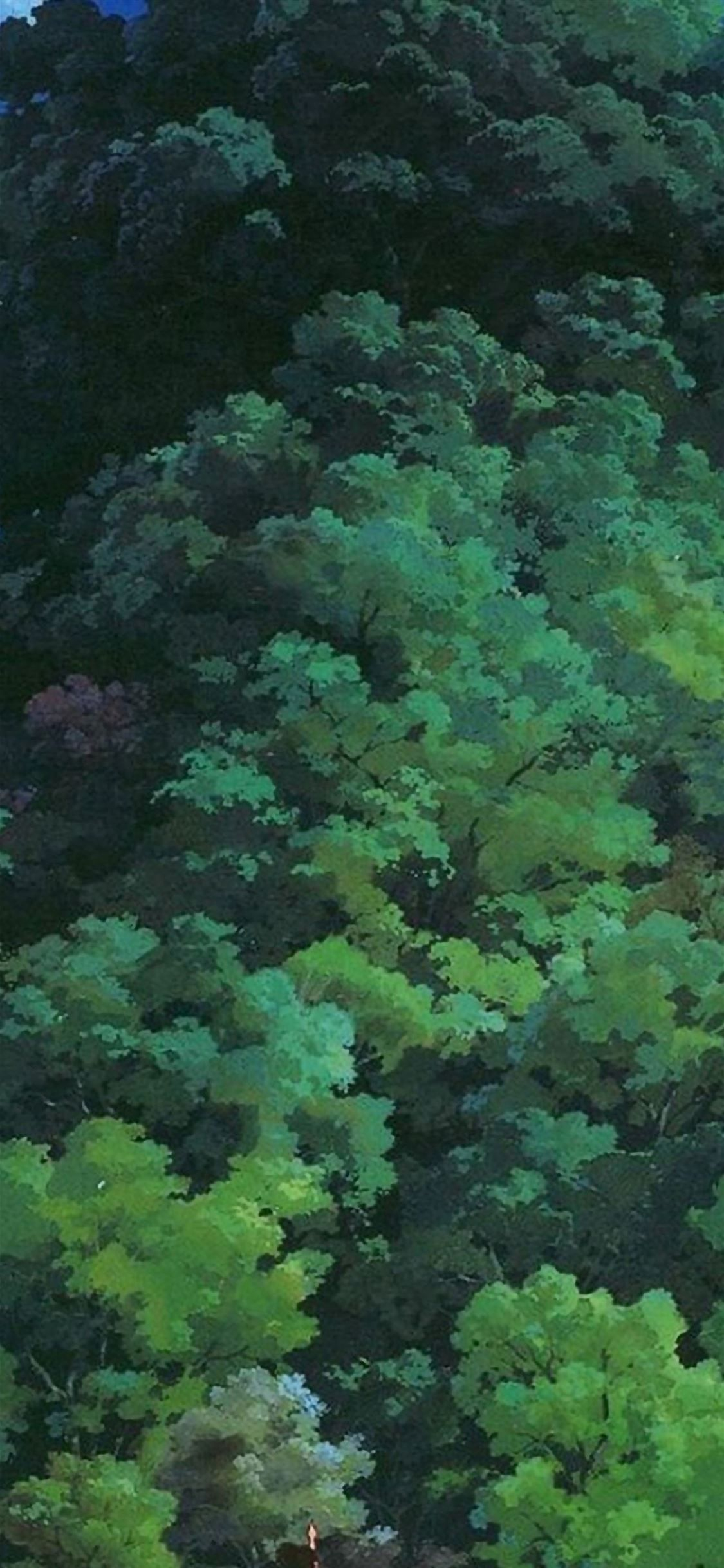 1125x2436 Studio Ghibli Tree Green Art Illustration Love Anime iPhone Wallpapers in 2022 | Studio ghibli, Iphone wallpaper green, Green art