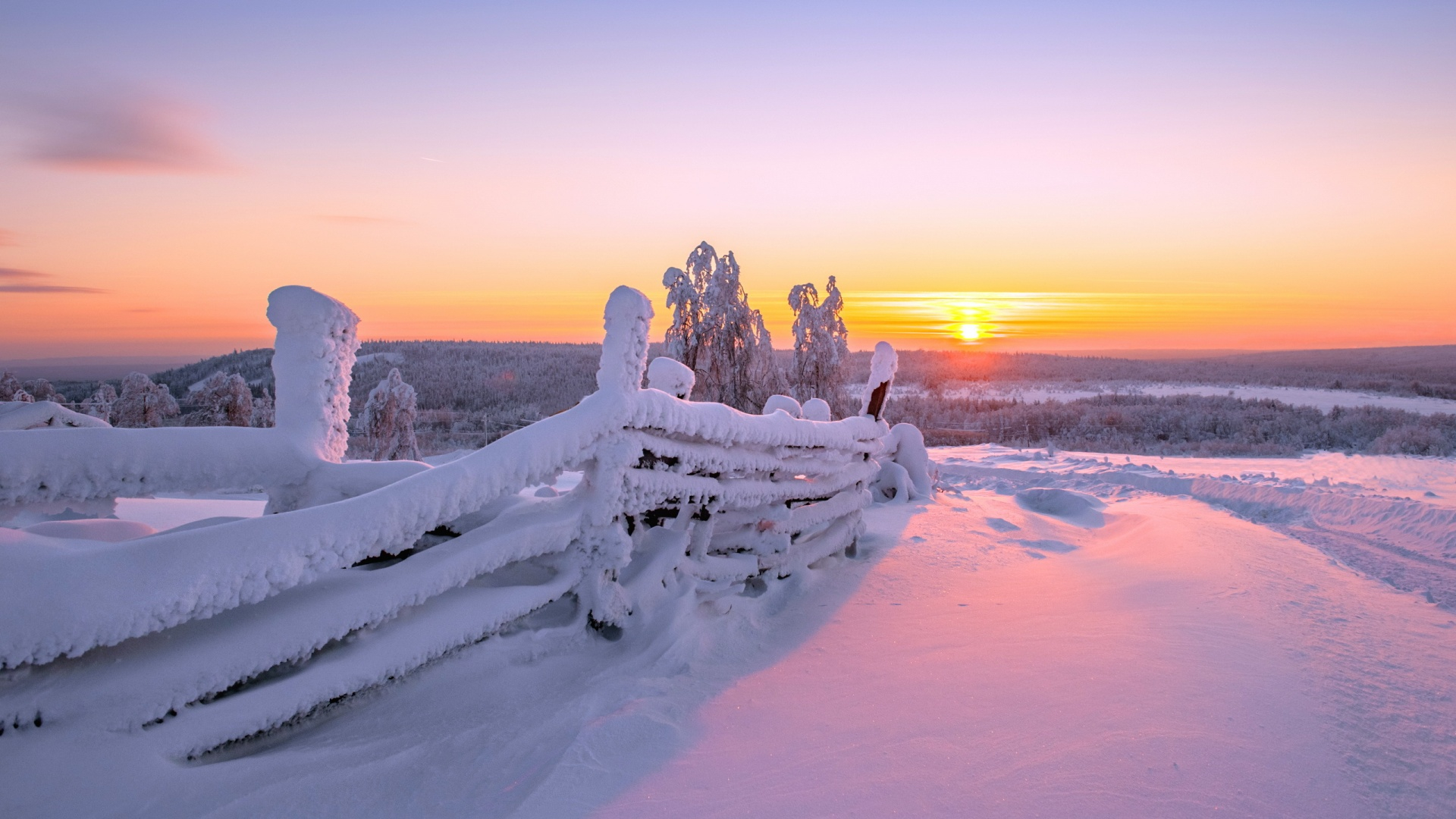 1920x1080 snow, Winter, Sunset Wallpapers HD / Desktop and Mobile Backgrounds