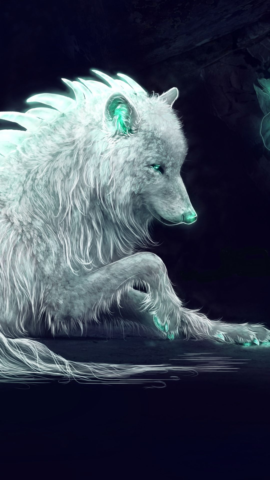 1080x1920 White Wolf Fan Art In Resolution | Wolf with blue eyes, Fantasy wolf, Wolf wallpaper