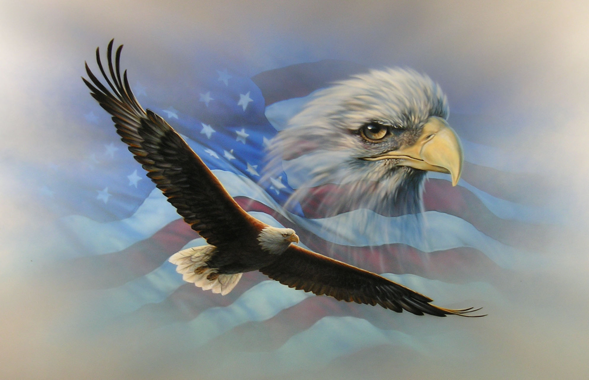 1987x1283 49+] Patriotic Eagle Wallpapers Free