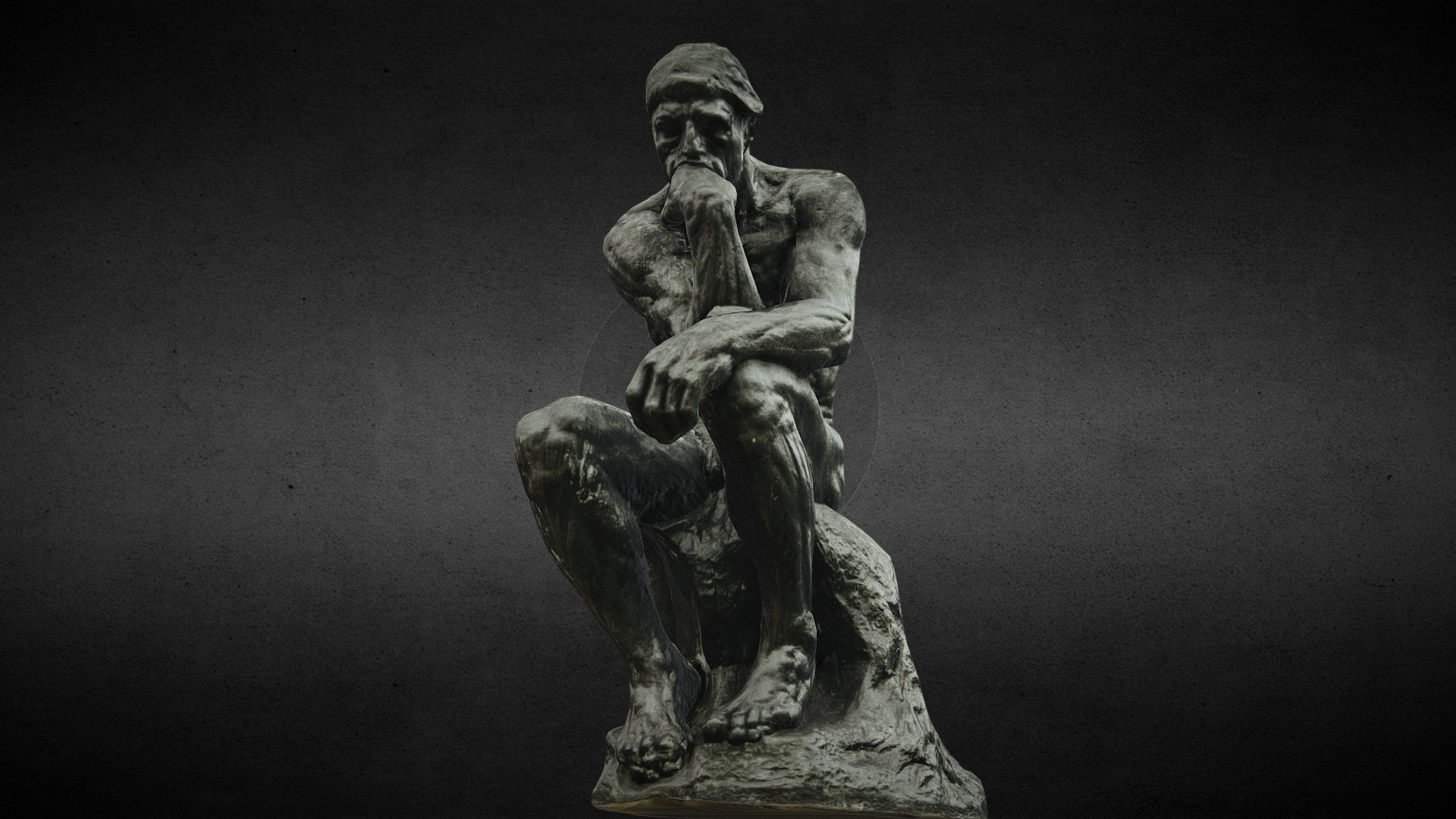 1920x1080 The Thinker Low and High poly version included Buy Royalty Free 3D model by Miguel Bandera (@miguelbandera) [3e4f13b