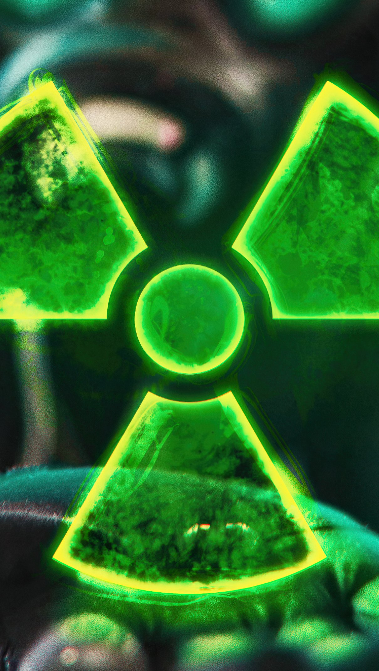 1210x2140 Radioactive sign Neon Wallpaper ID:5513