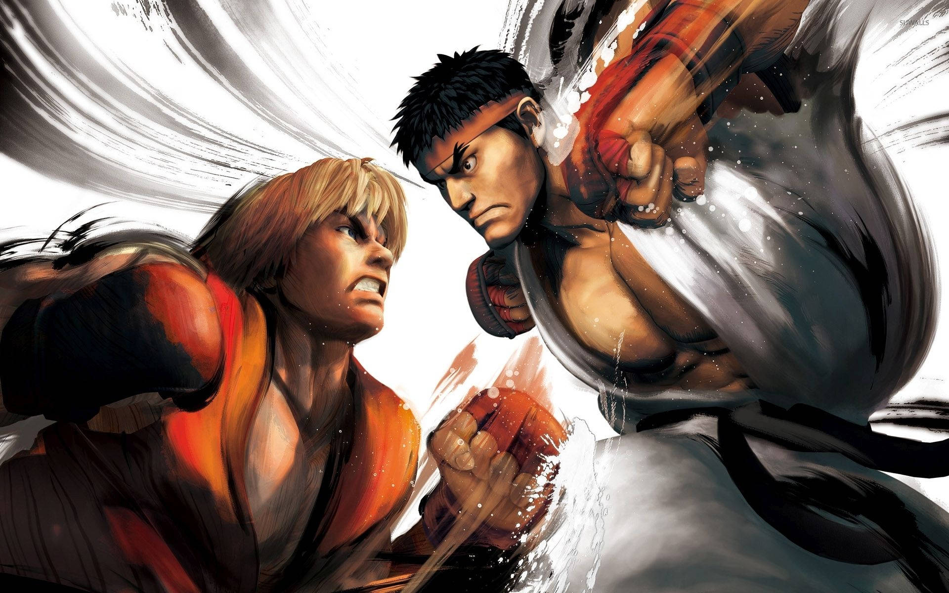 1920x1200 Download Ryu And Ken Fighting Street Fighter Wallpaper