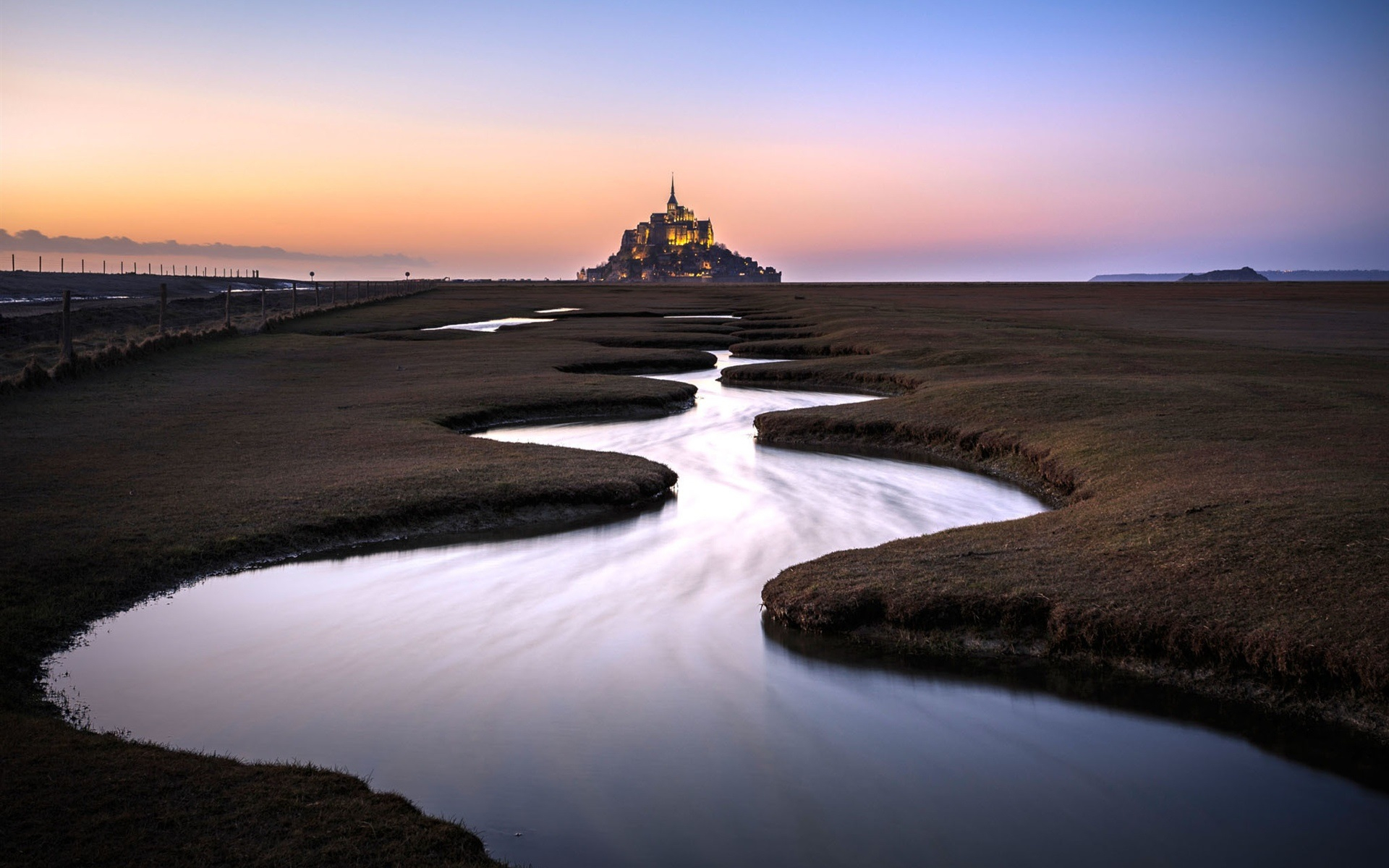 1920x1200 France, Normandy, castle, river, water, morning wallpaper | travel and world | Wallpaper Better