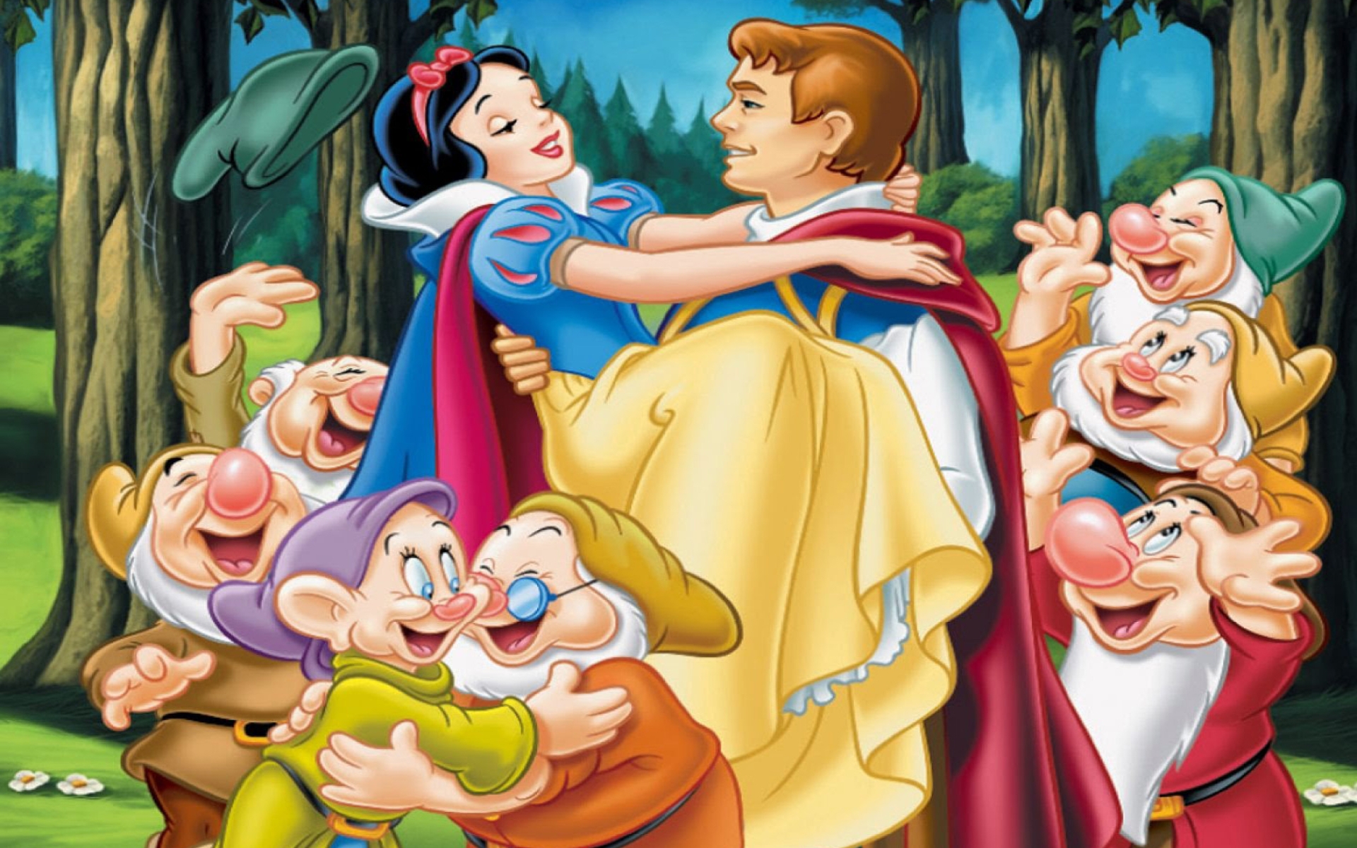 1920x1200 Snow White And The Seven Dwarfs And Prince Photo Gallery Hd Wallpaper For Desktop :