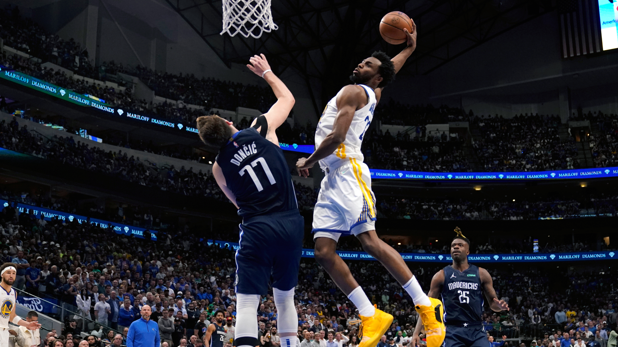 1980x1114 Andrew Wiggins' dunk on Luka Doncic: A poster for eternity The Golden State Warriors are one game away | MARCA English