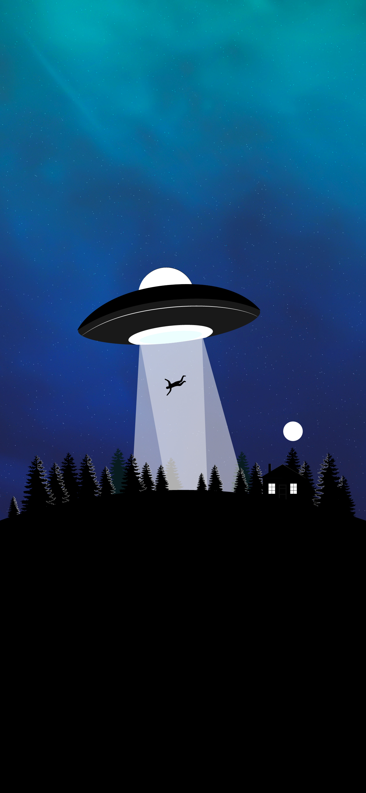 1242x2688 Ufo abduction wallpaper for phone