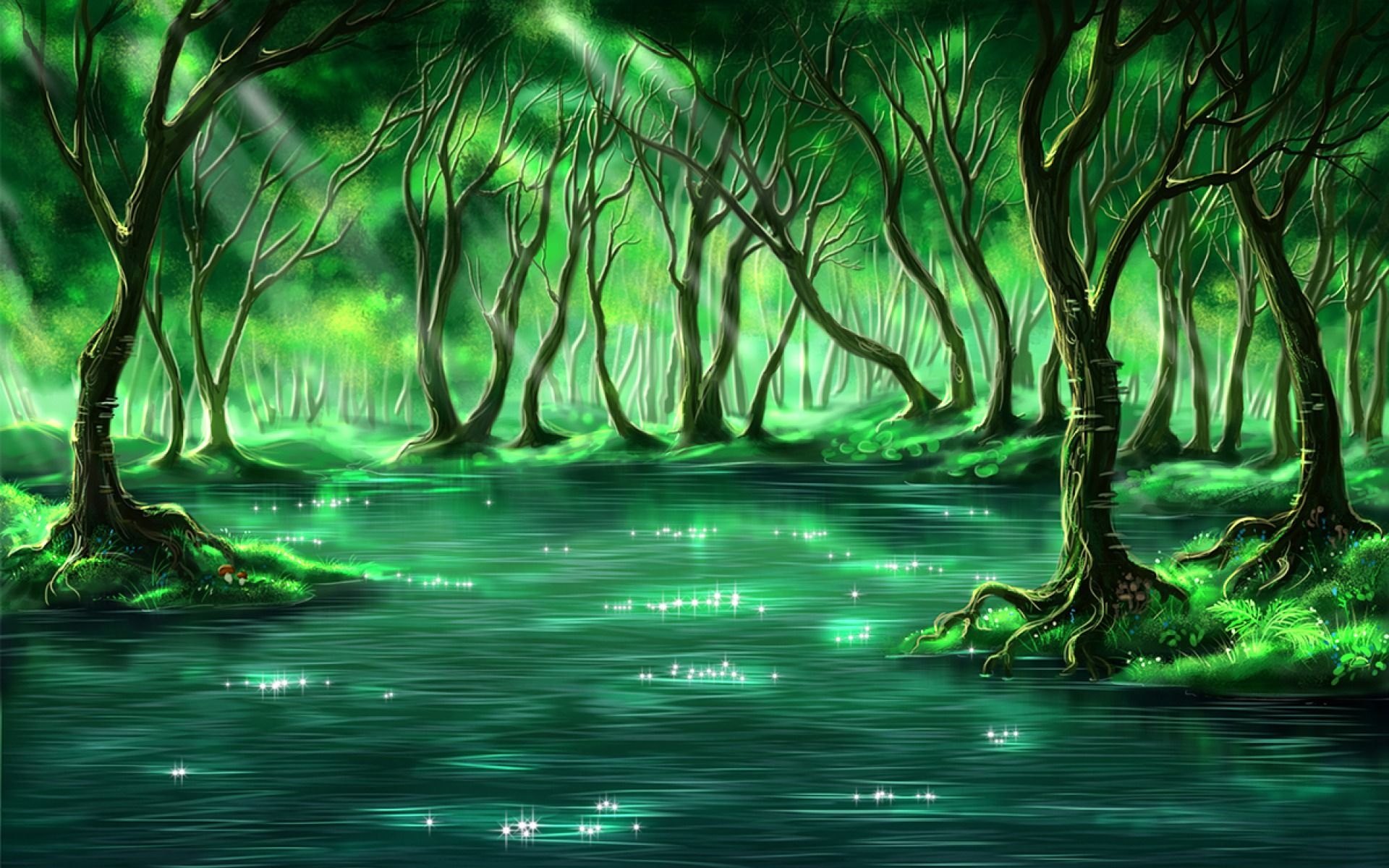1920x1200 Magical Green Wallpapers