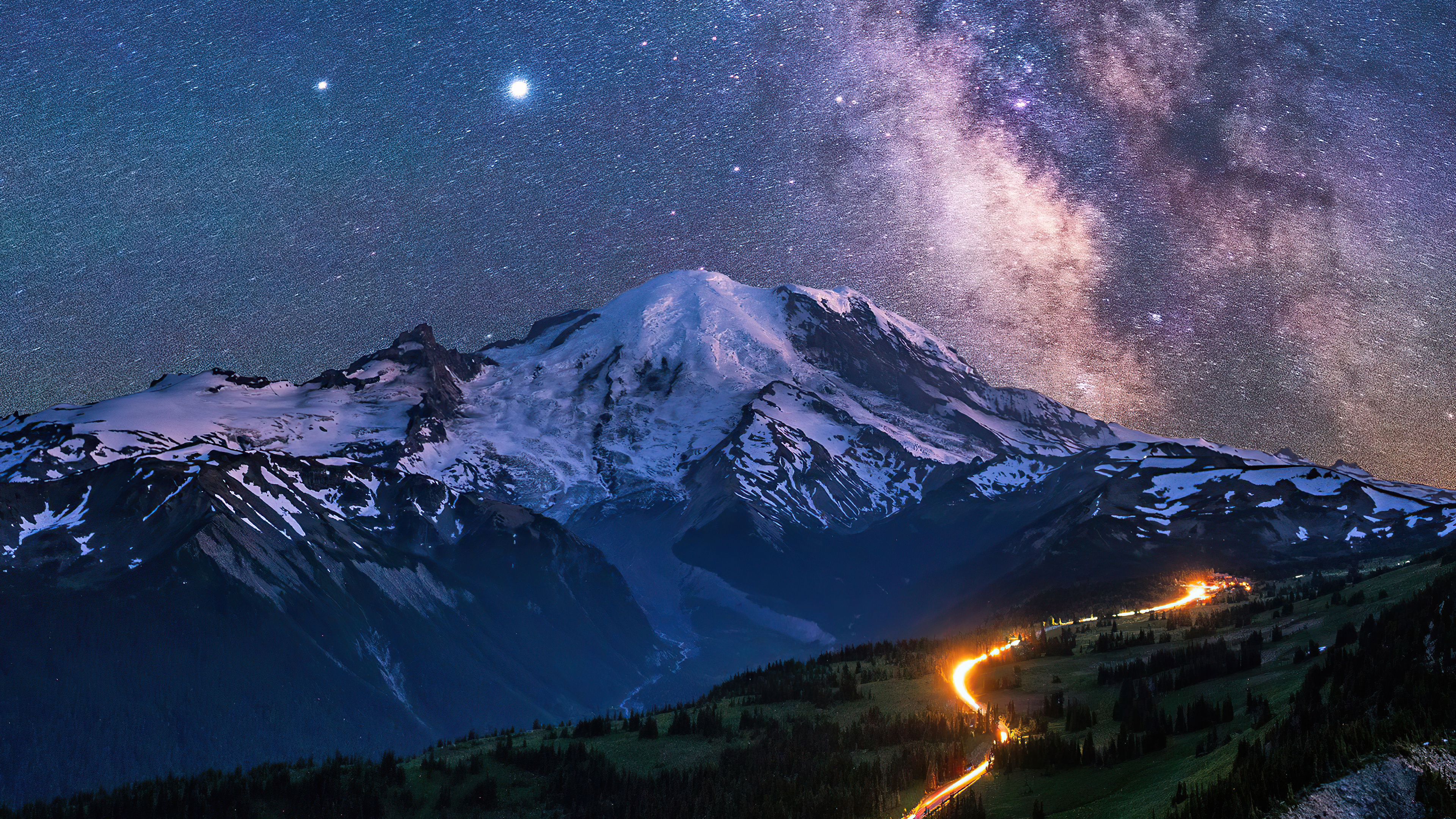3840x2160 Milky Way Over Mountains 4k, HD Nature, 4k Wallpapers, Images, Backgrounds, Photos and Pictures